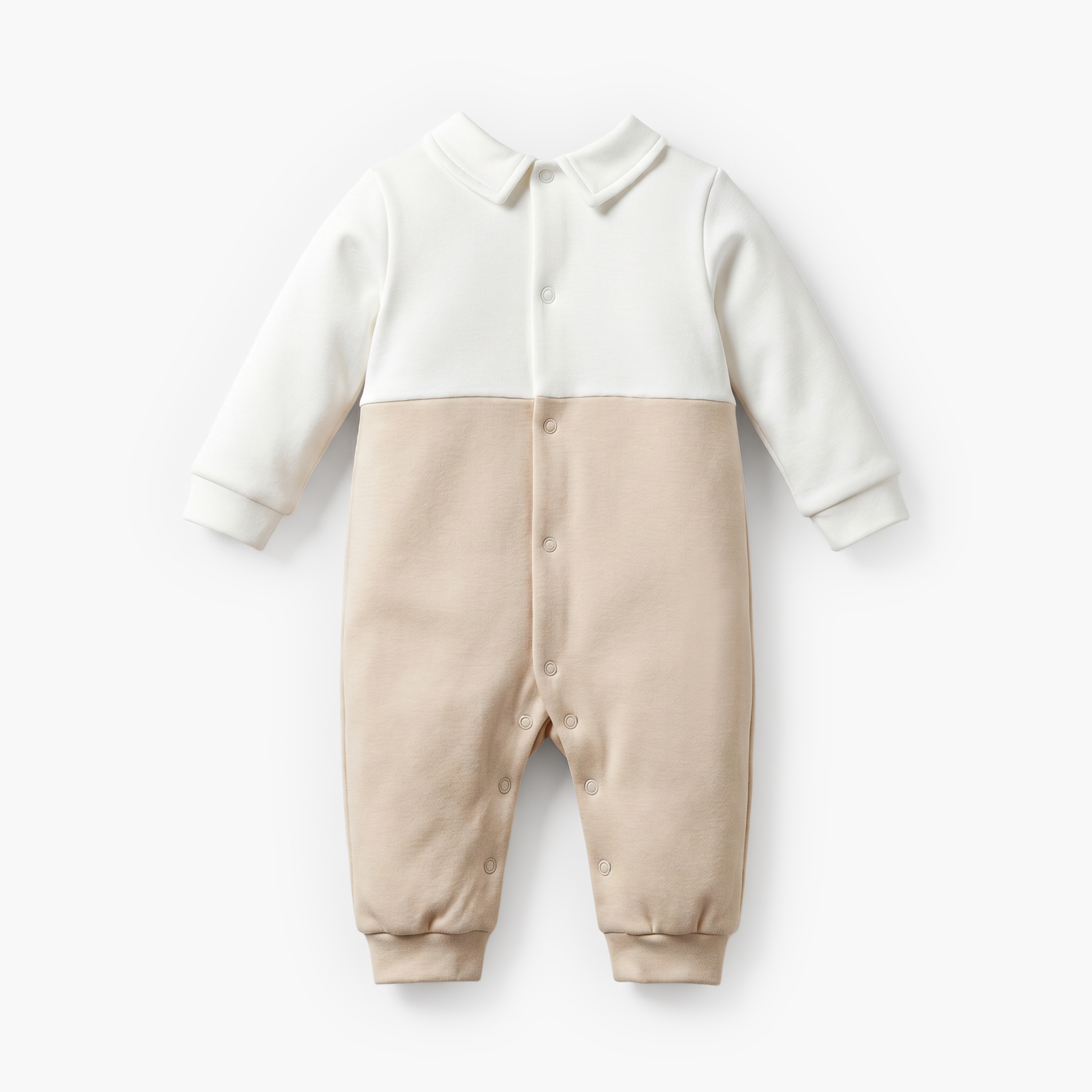 Giggles Collared Long Sleeves Sleepsuit with Colourblock Design-baby-girls-clothing-nightwear-sleepsuits-image-3