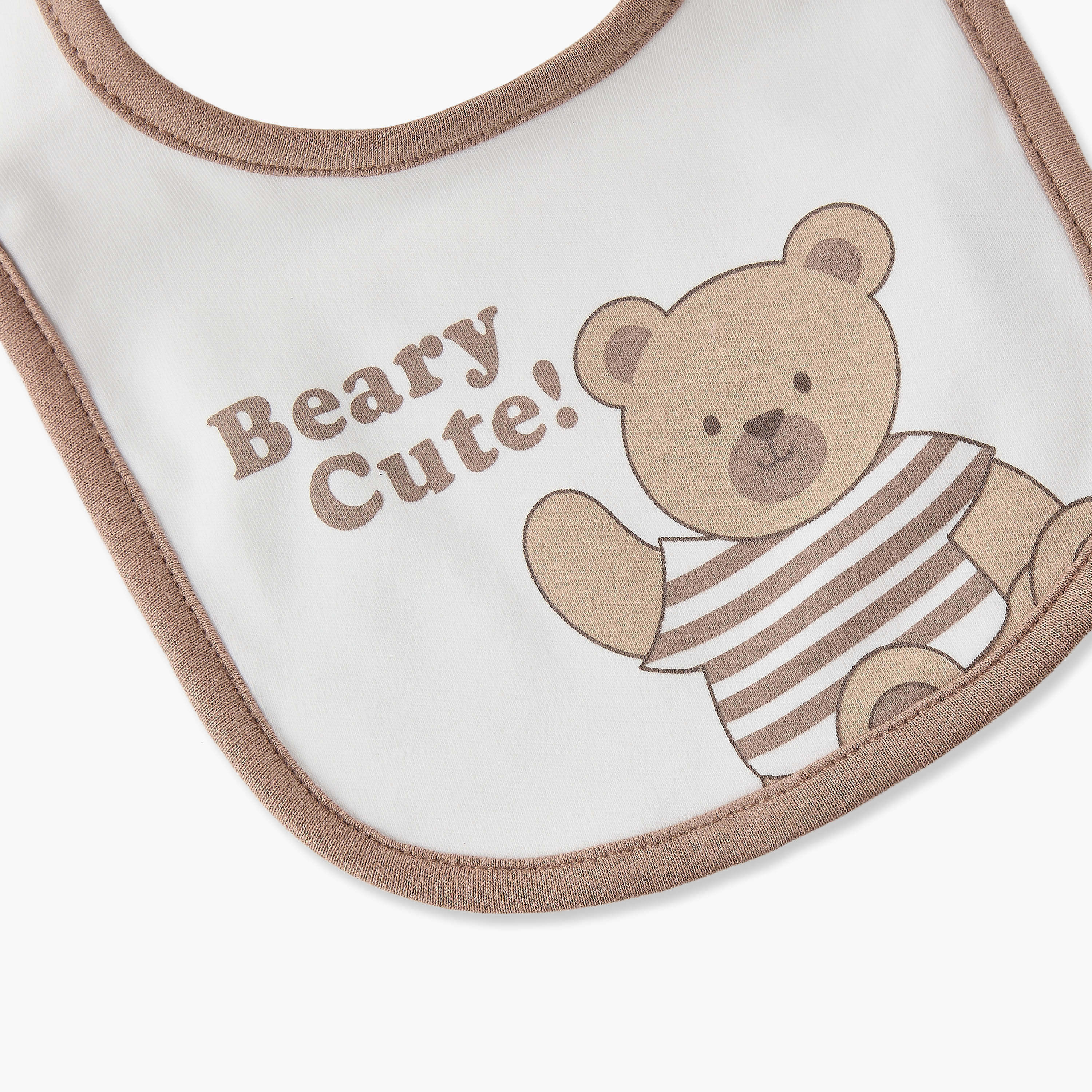 Juniors Baby Bib with Bear Print-baby-feeding-bibs-image-3