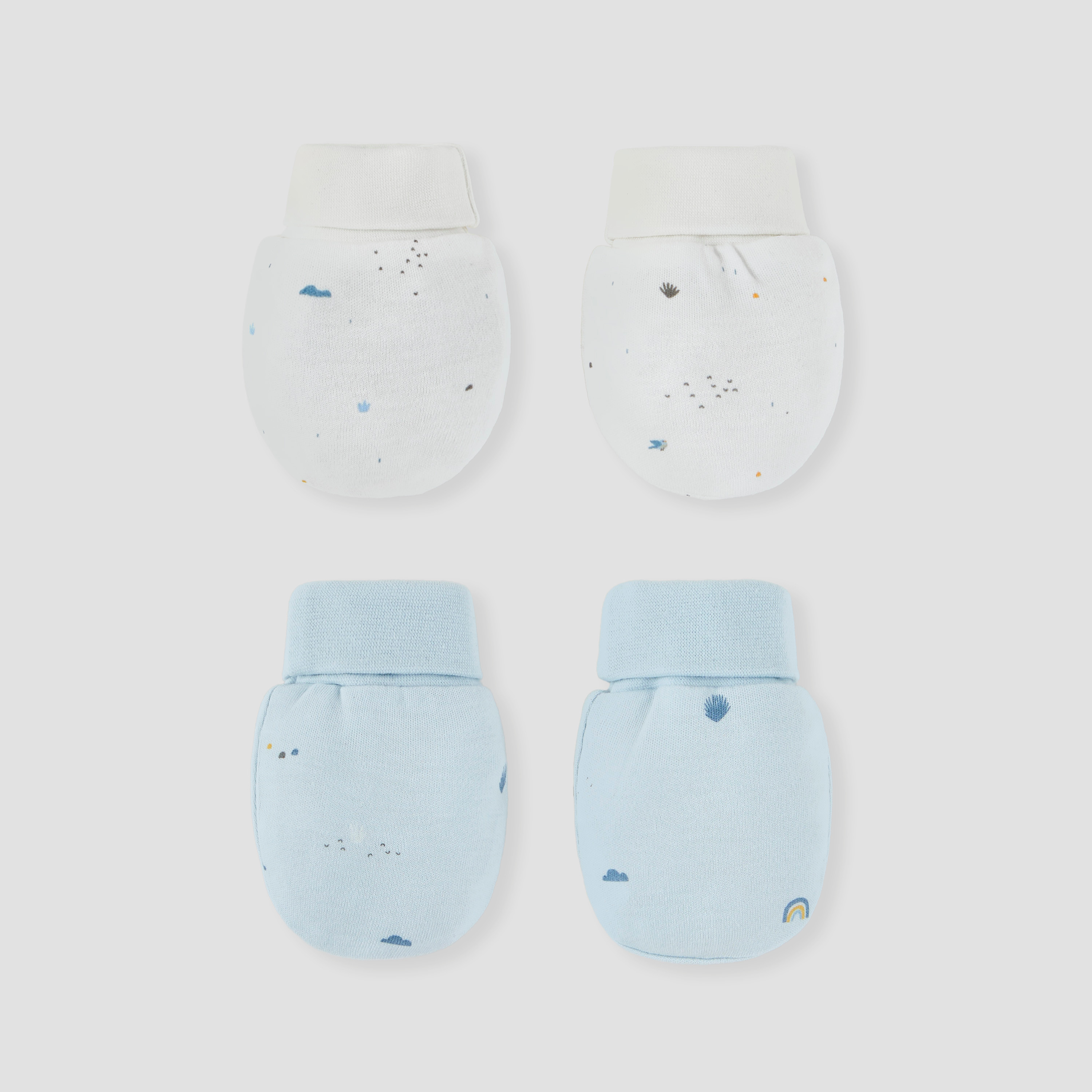 Juniors Printed Baby Mittens - Set of 2-baby-boys-accessories-mittens-image-1