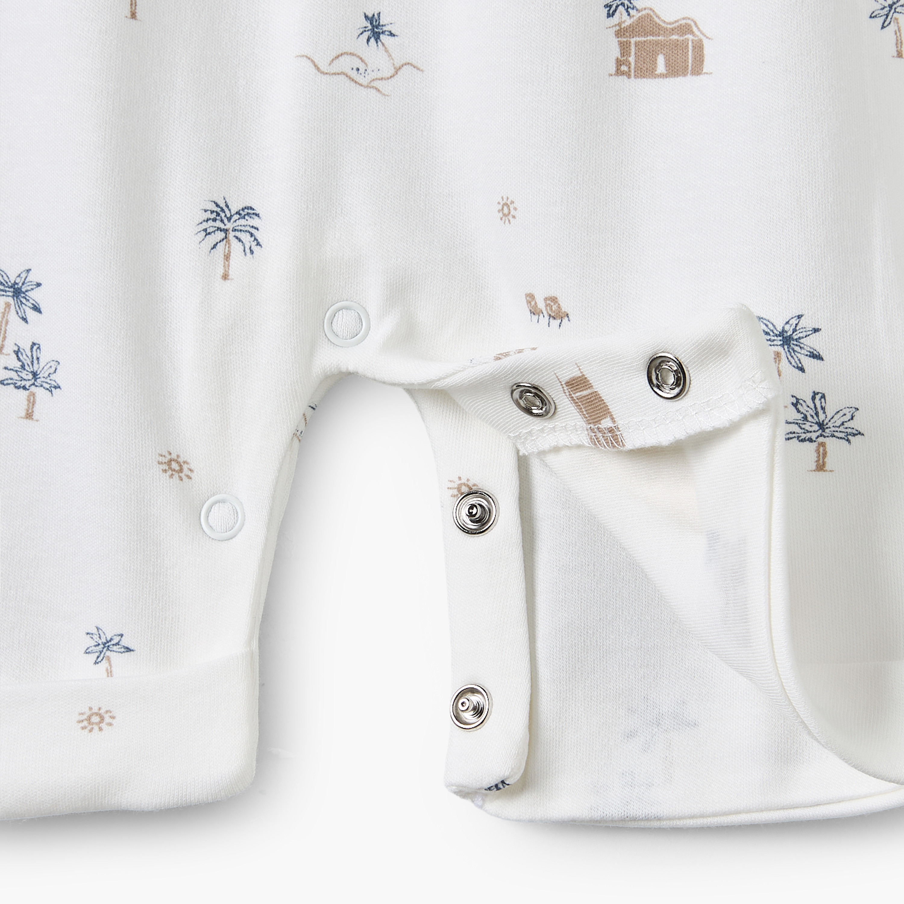 Giggles Sailor Collar Short Sleeves Romper with Fun Print-baby-girls-clothing-rompers-image-4