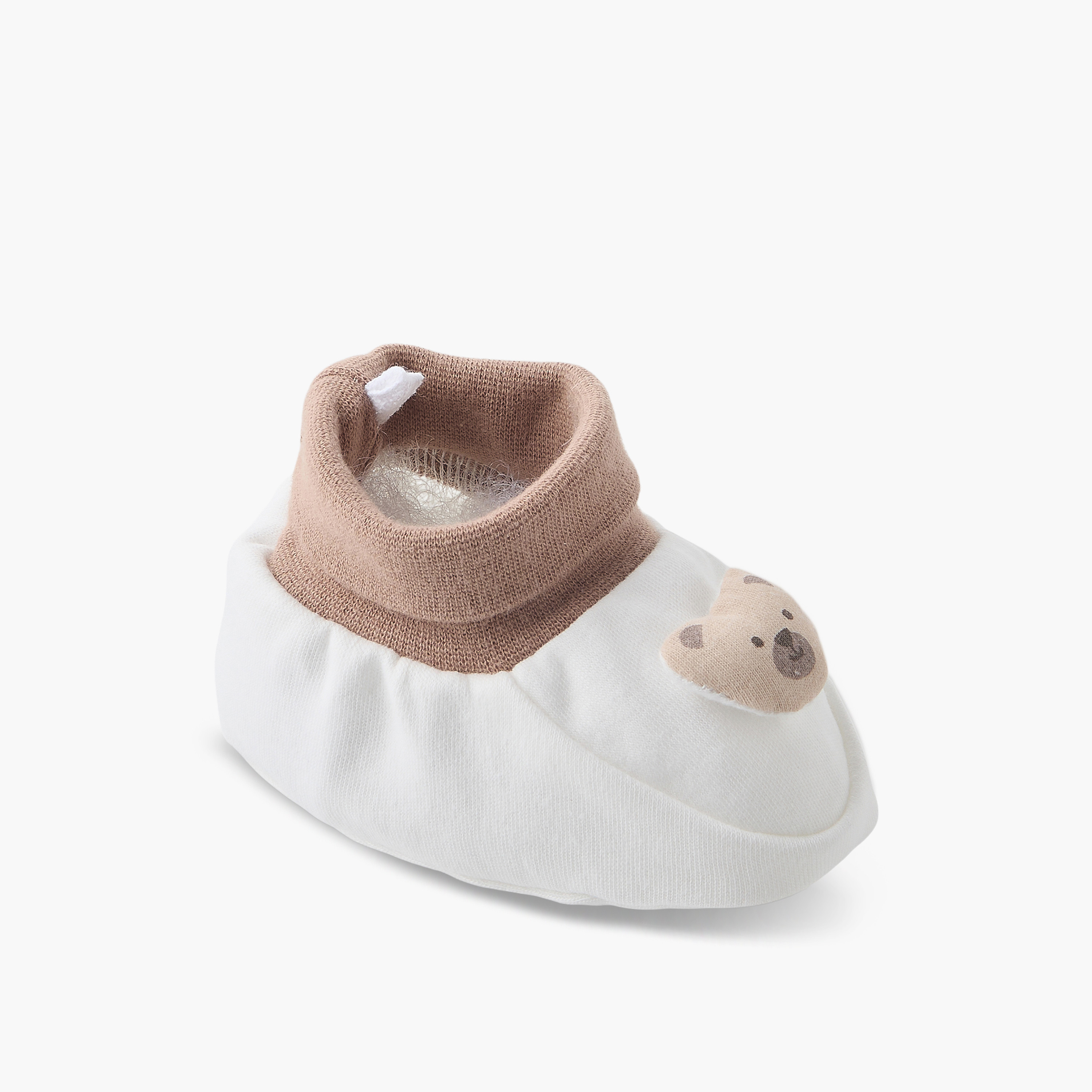 Juniors Booties with Bear Print-baby-boys-shoes-booties-image-2