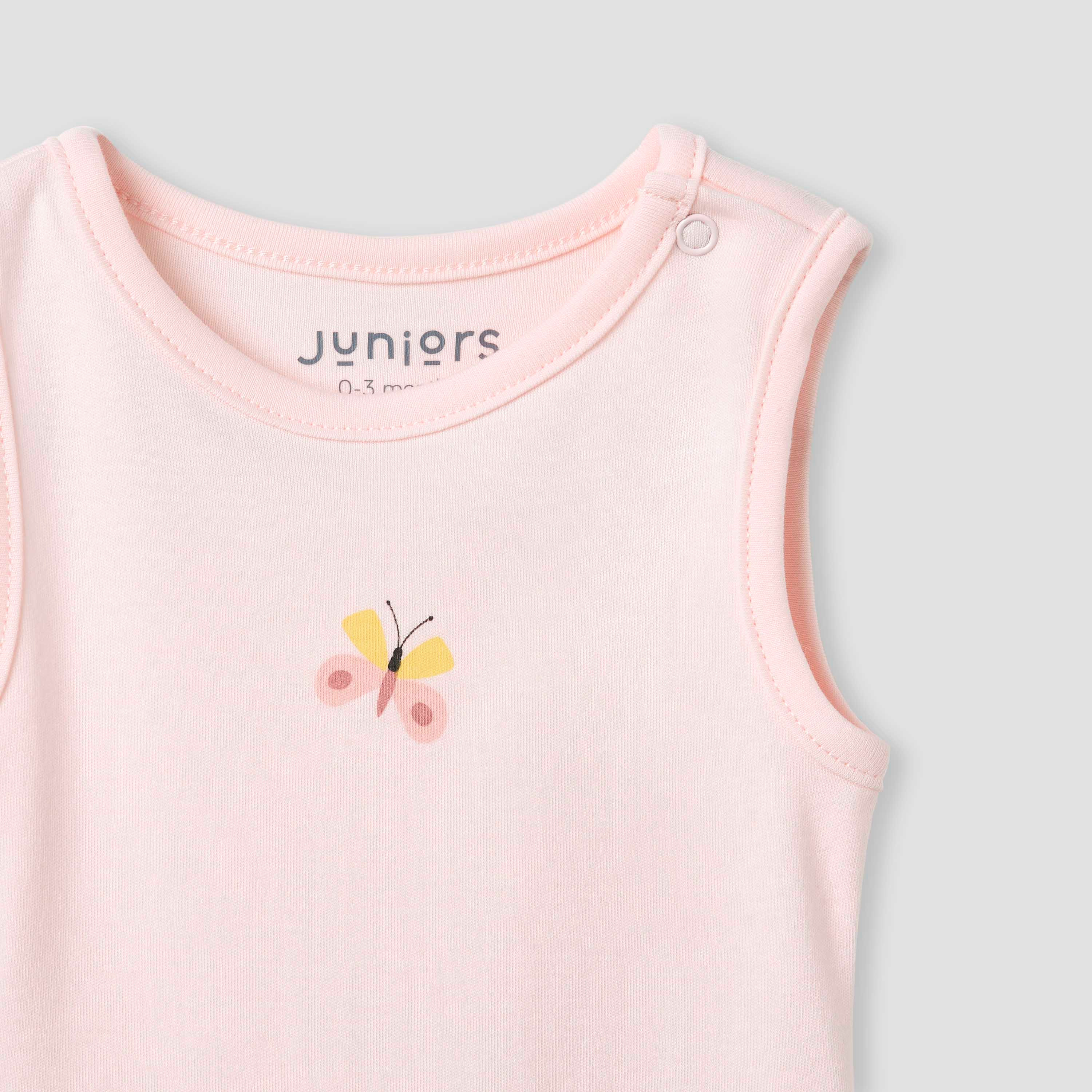 Juniors Printed Sleeveless Bodysuit - Set of 2-baby-girls-clothing-bodysuits-image-4