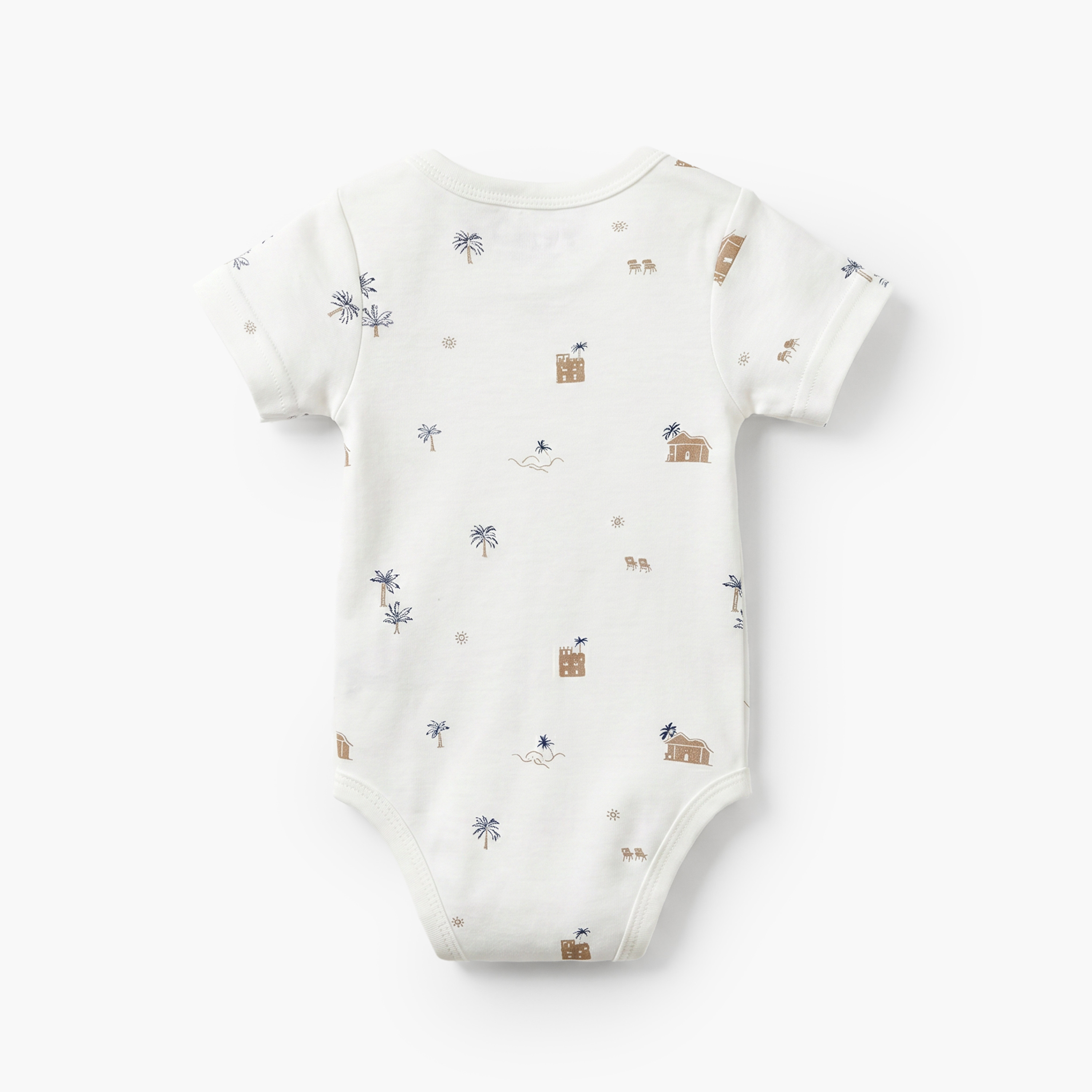 Giggles Round Neck Short Sleeves Bodysuit with Fun Print-baby-girls-clothing-bodysuits-image-2