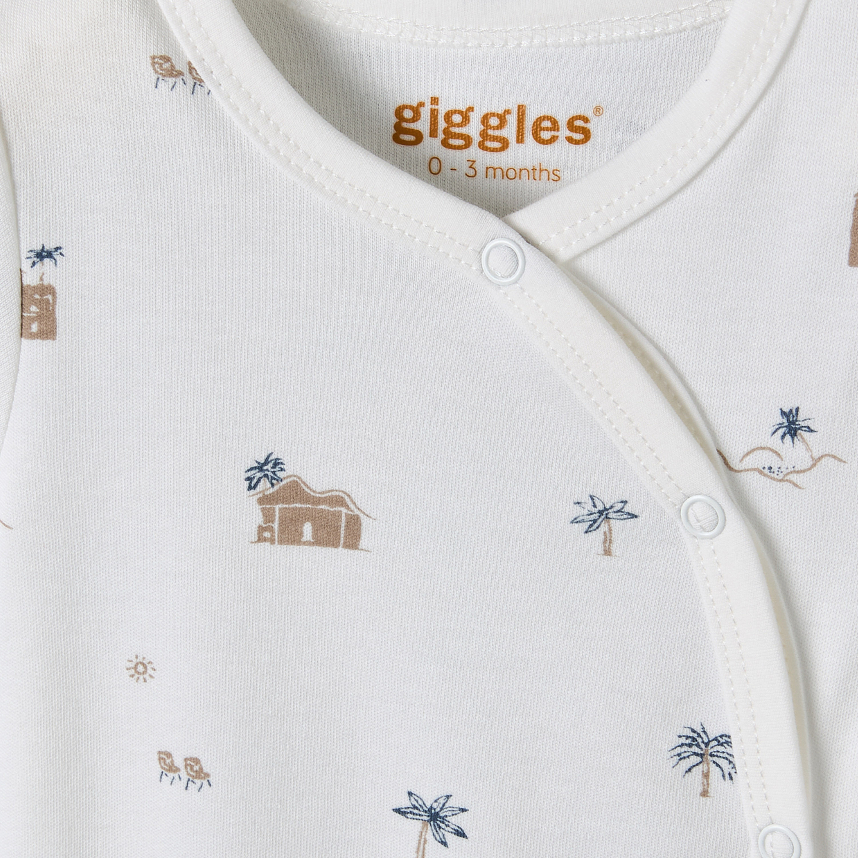 Giggles Round Neck Short Sleeves Bodysuit with Fun Print-baby-girls-clothing-bodysuits-image-3