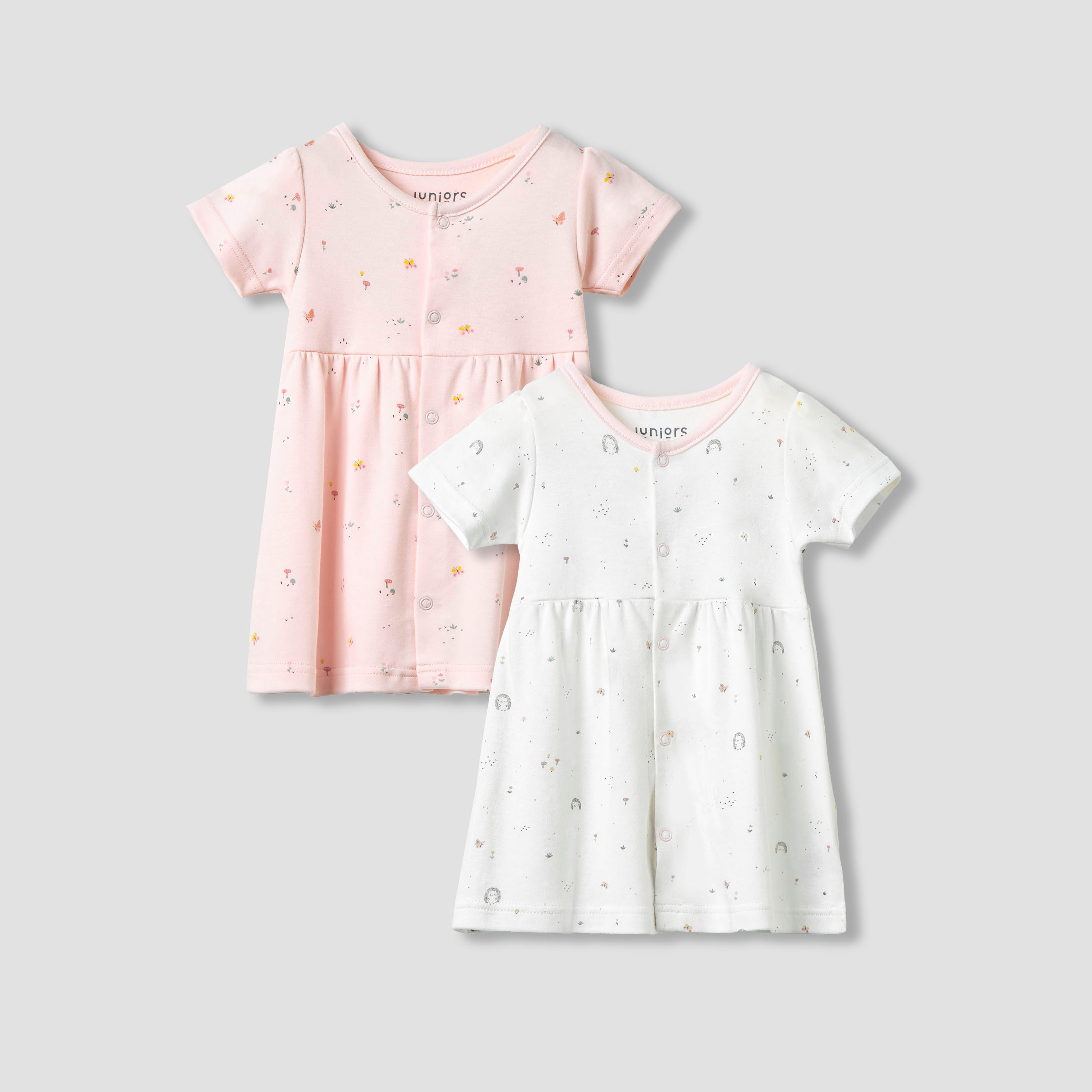 Juniors Printed Dress with Short Sleeves - Set of 2-baby-girls-clothing-dressesandjumpsuits-image-1