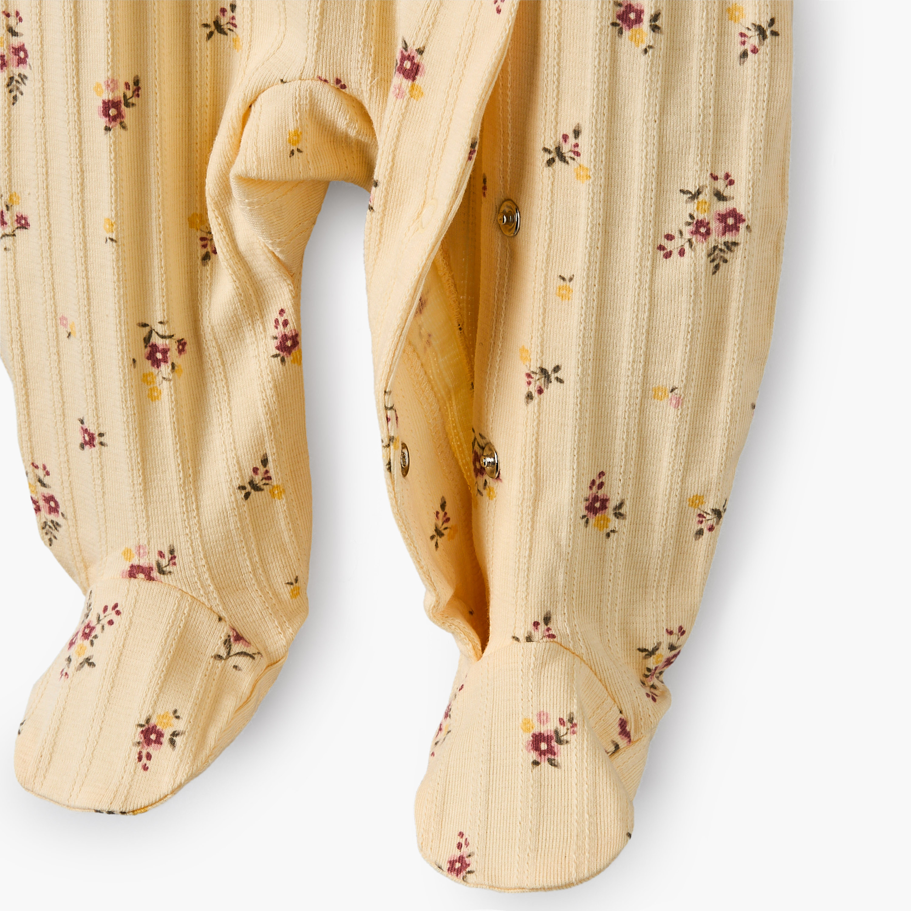 Juniors Cotton Round Neck Long Sleeves Sleepsuit with Floral Print-baby-girls-clothing-nightwear-sleepsuits-image-5