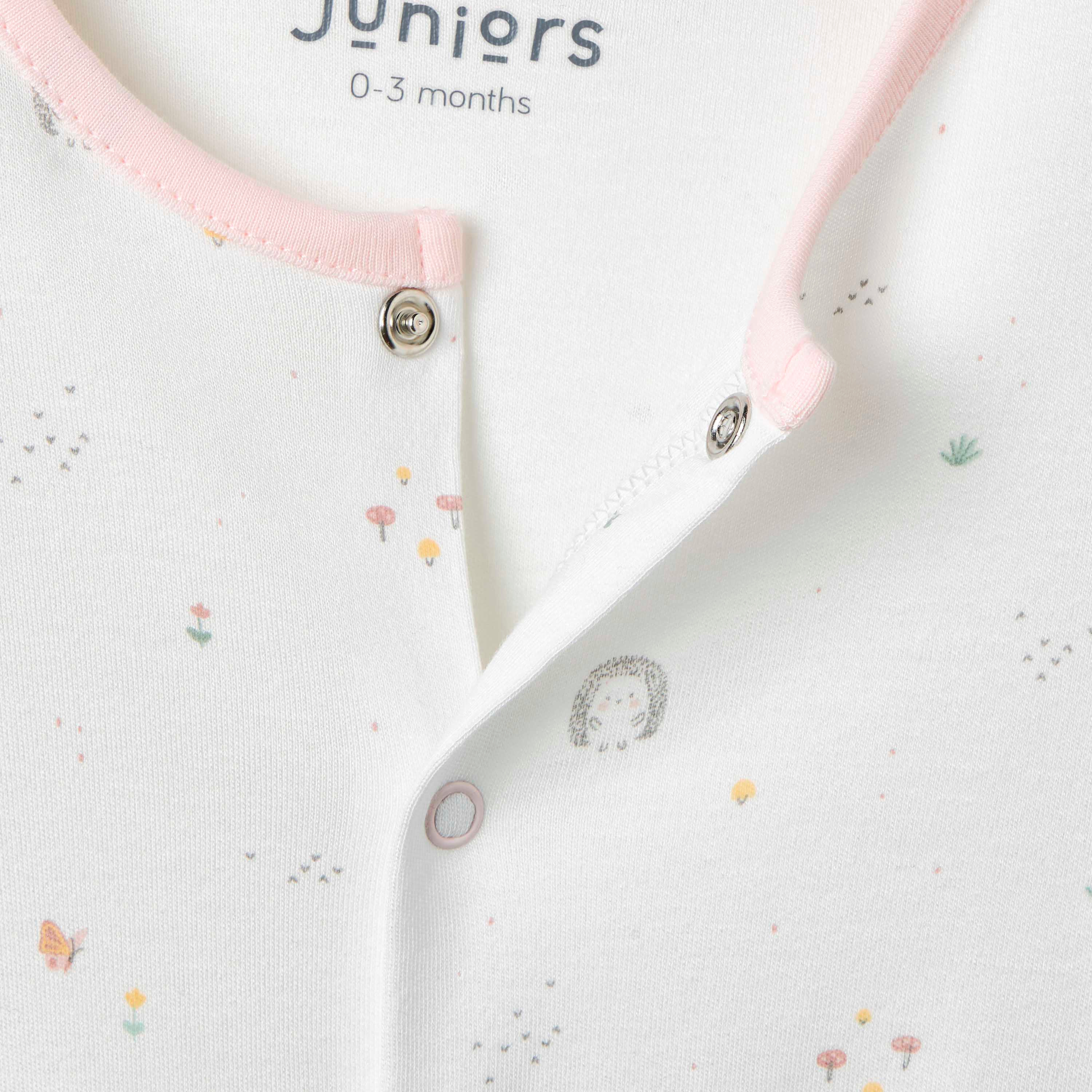 Juniors Printed Sleepsuit with Long Sleeves - Set of 2-baby-girls-clothing-nightwear-sleepsuits-image-5