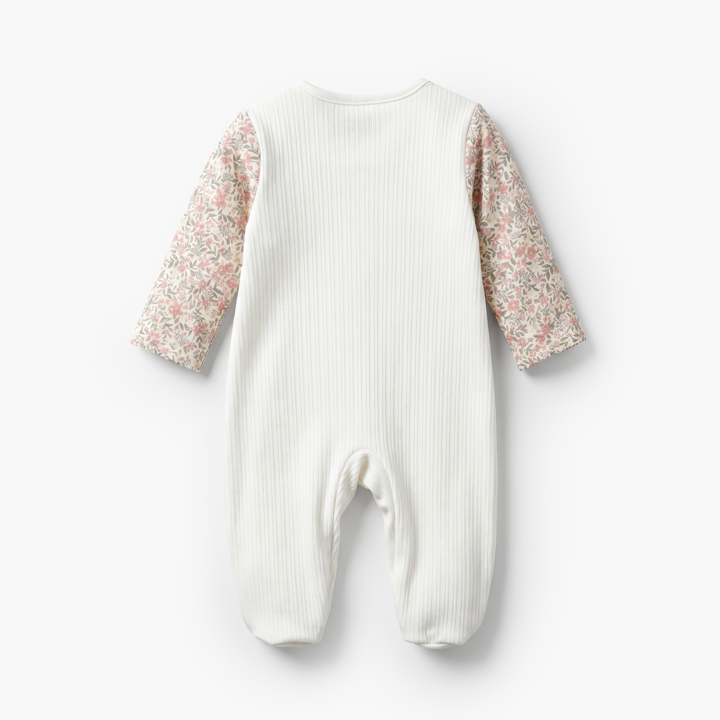 Juniors Cotton Round Neck Long Sleeves Sleepsuit with Floral Print-baby-girls-clothing-nightwear-sleepsuits-image-3