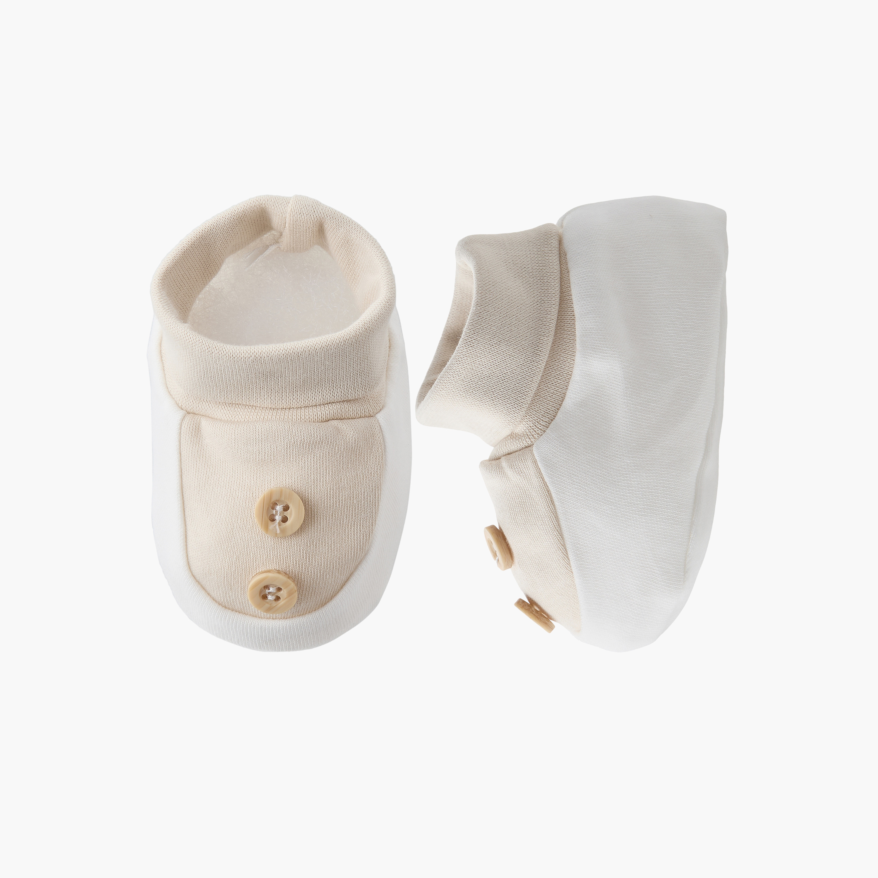 Giggles Booties with Slip-On Design, Button Accent-baby-girls-shoes-booties-image-1