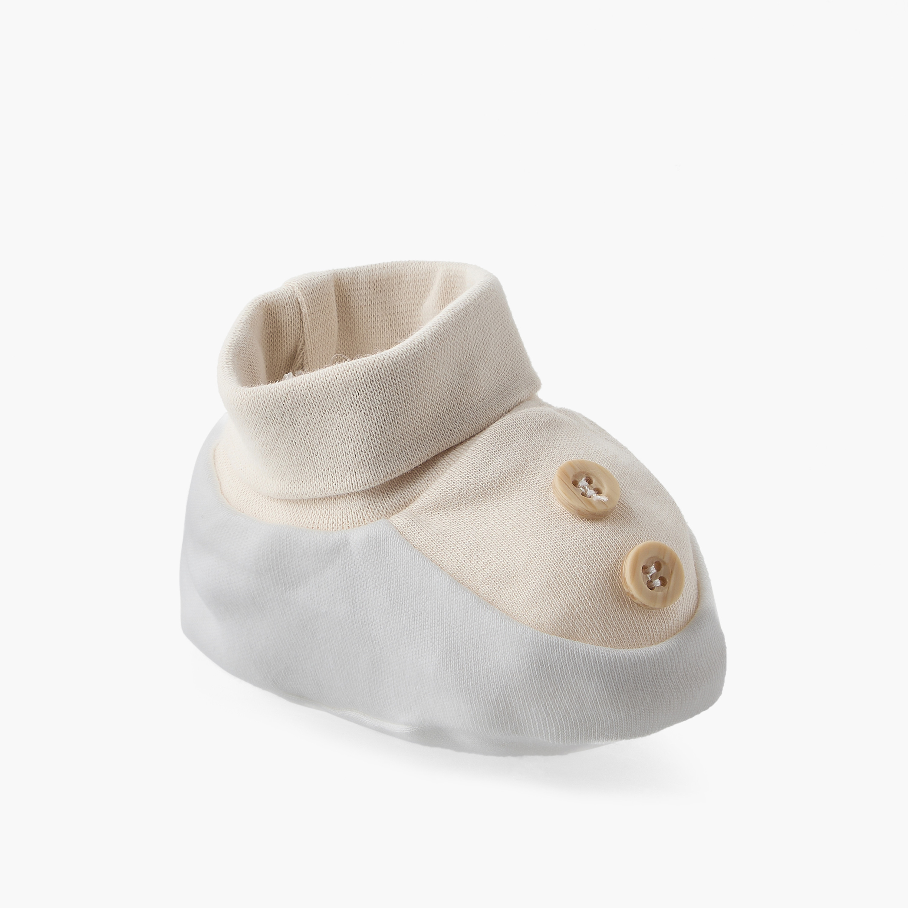 Giggles Booties with Slip-On Design, Button Accent-baby-girls-shoes-booties-image-3