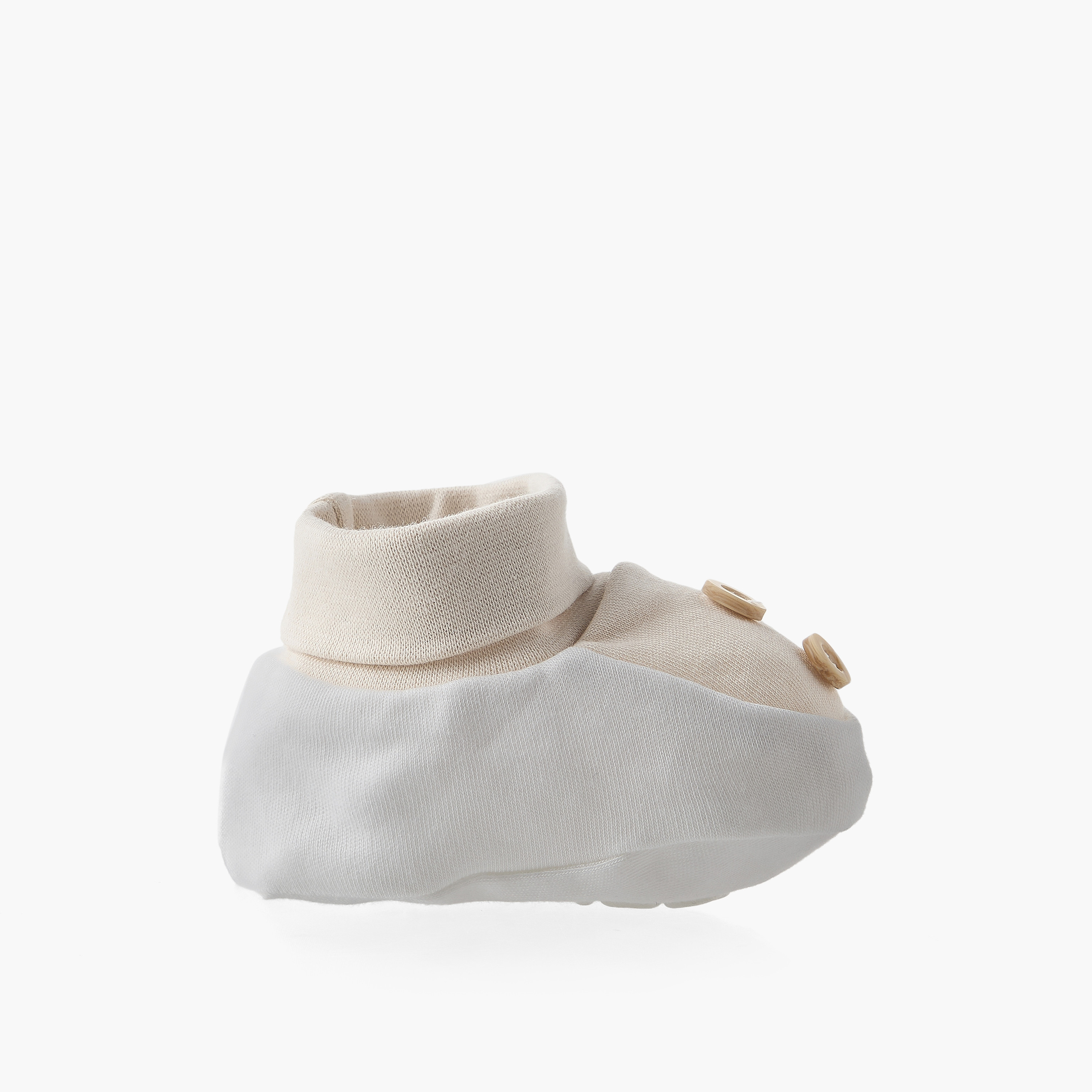 Giggles Booties with Slip-On Design, Button Accent-baby-girls-shoes-booties-image-4