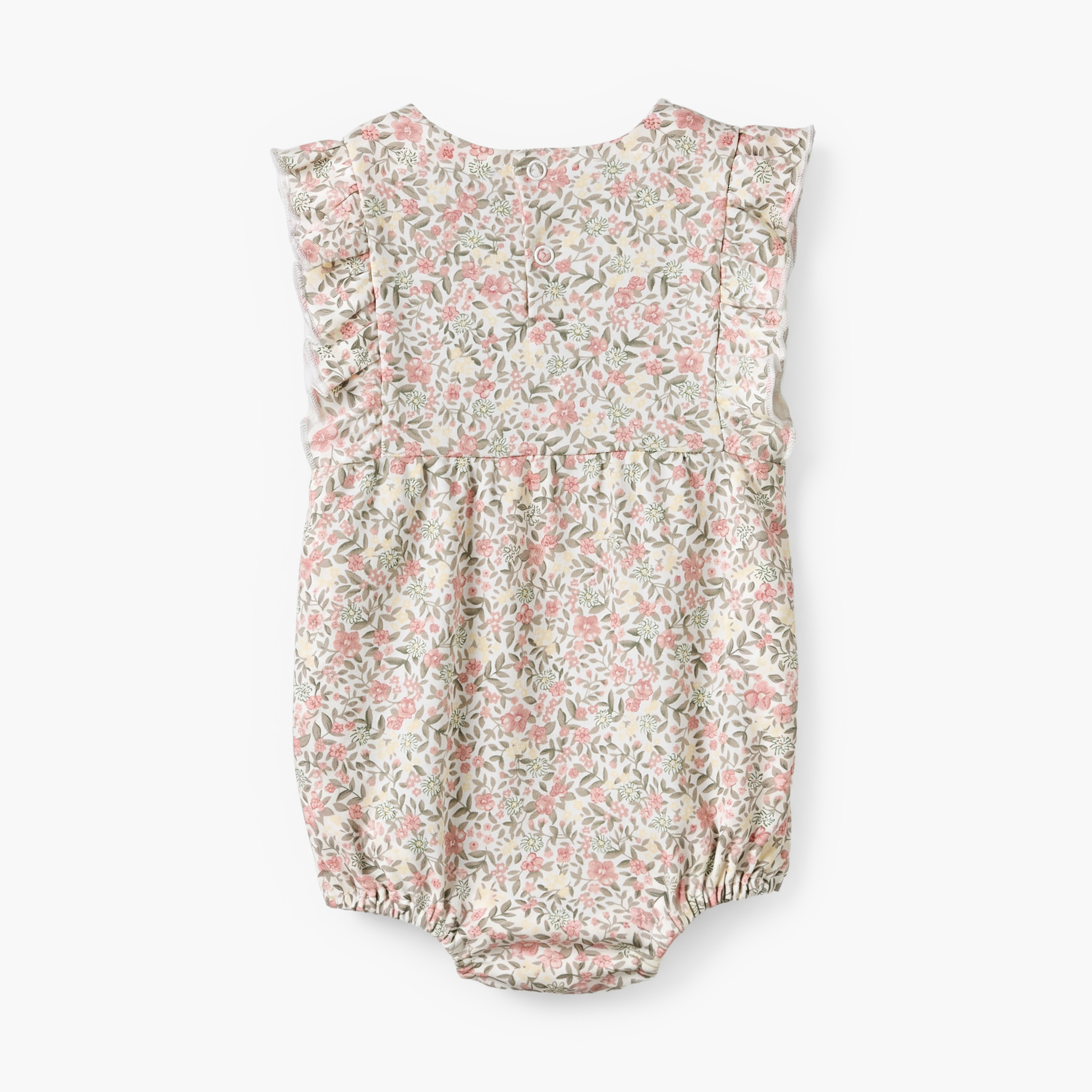 Juniors Crew Neck Sleeveless Romper with Floral Print-baby-girls-clothing-rompers-image-2