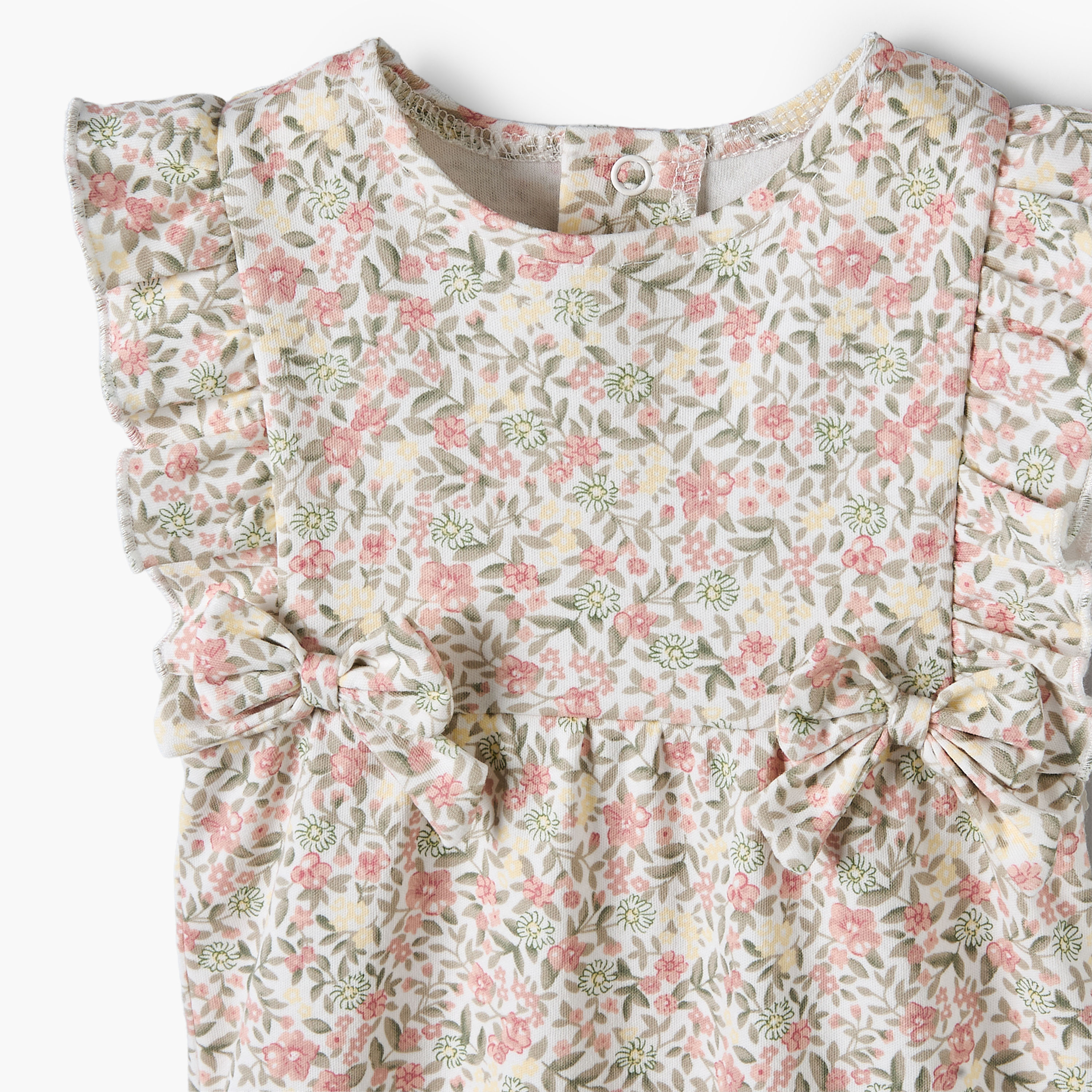 Juniors Crew Neck Sleeveless Romper with Floral Print-baby-girls-clothing-rompers-image-3
