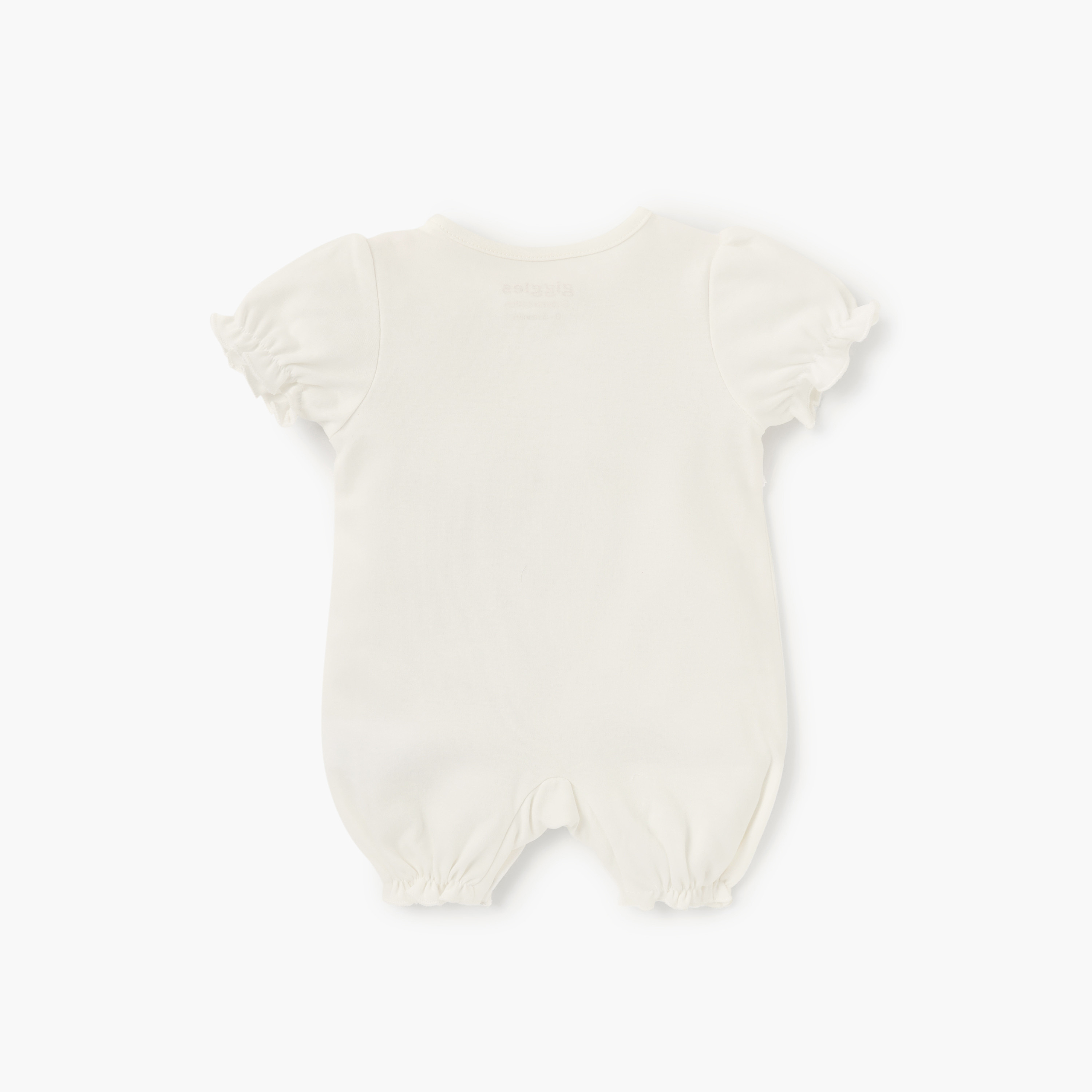 Giggles Lace Detail Romper with Round Neck and Short Sleeves-baby-girls-clothing-rompers-image-2