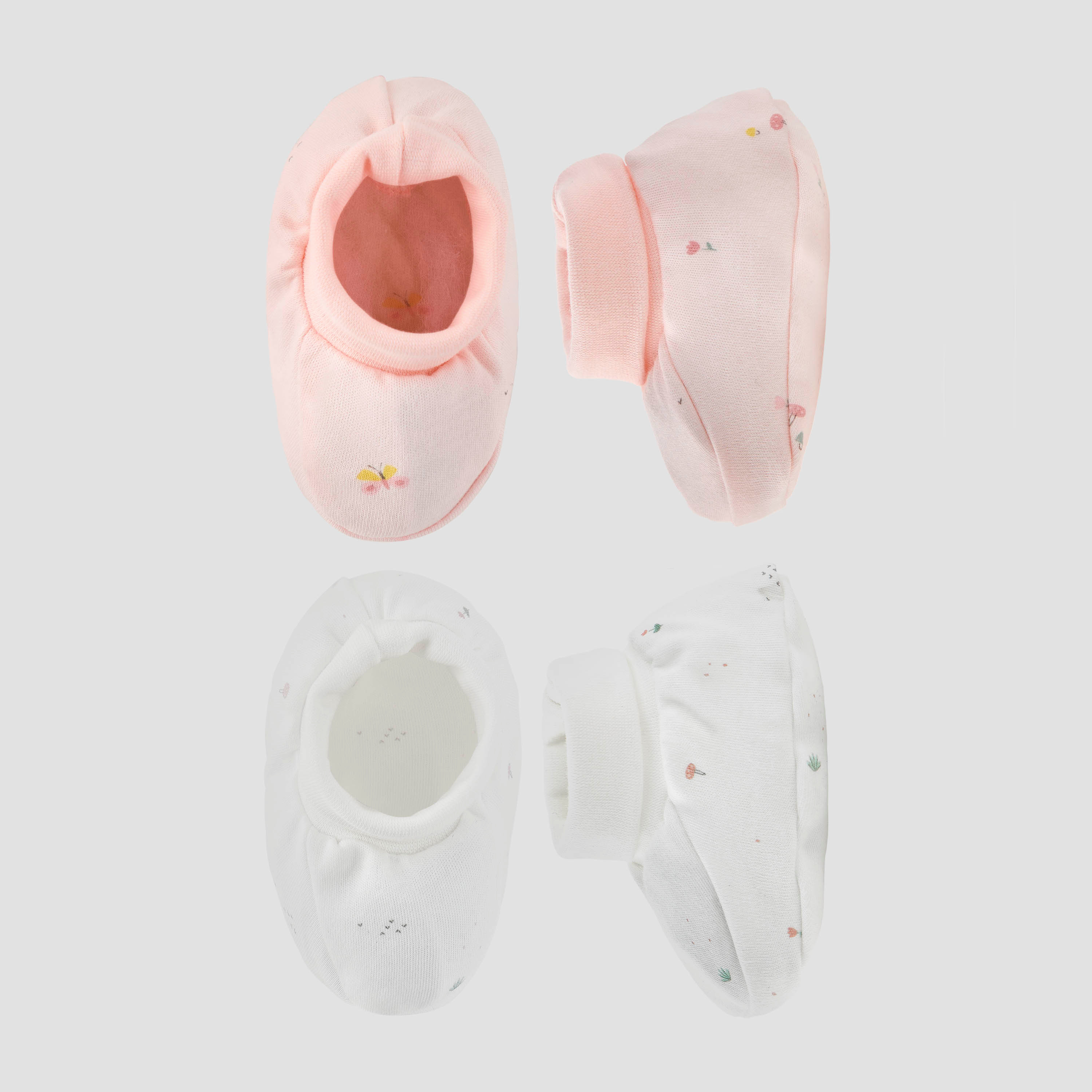 Juniors Printed Booties - Set of 2-baby-girls-clothing-multipacks-image-1