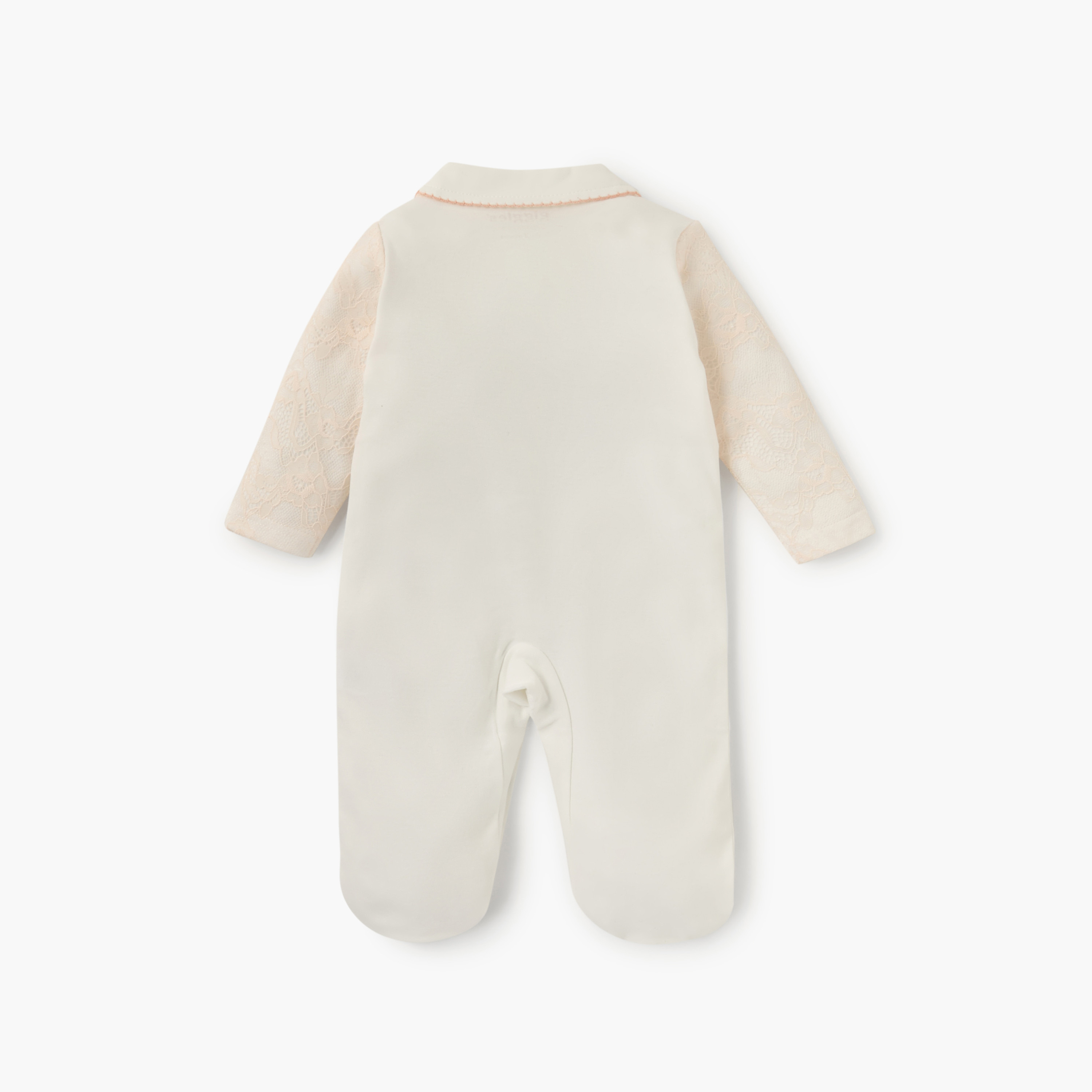 Giggles Lace Detail Closed Feet Sleepsuit with Collar and Long Sleeves-baby-girls-clothing-nightwear-sleepsuits-image-2