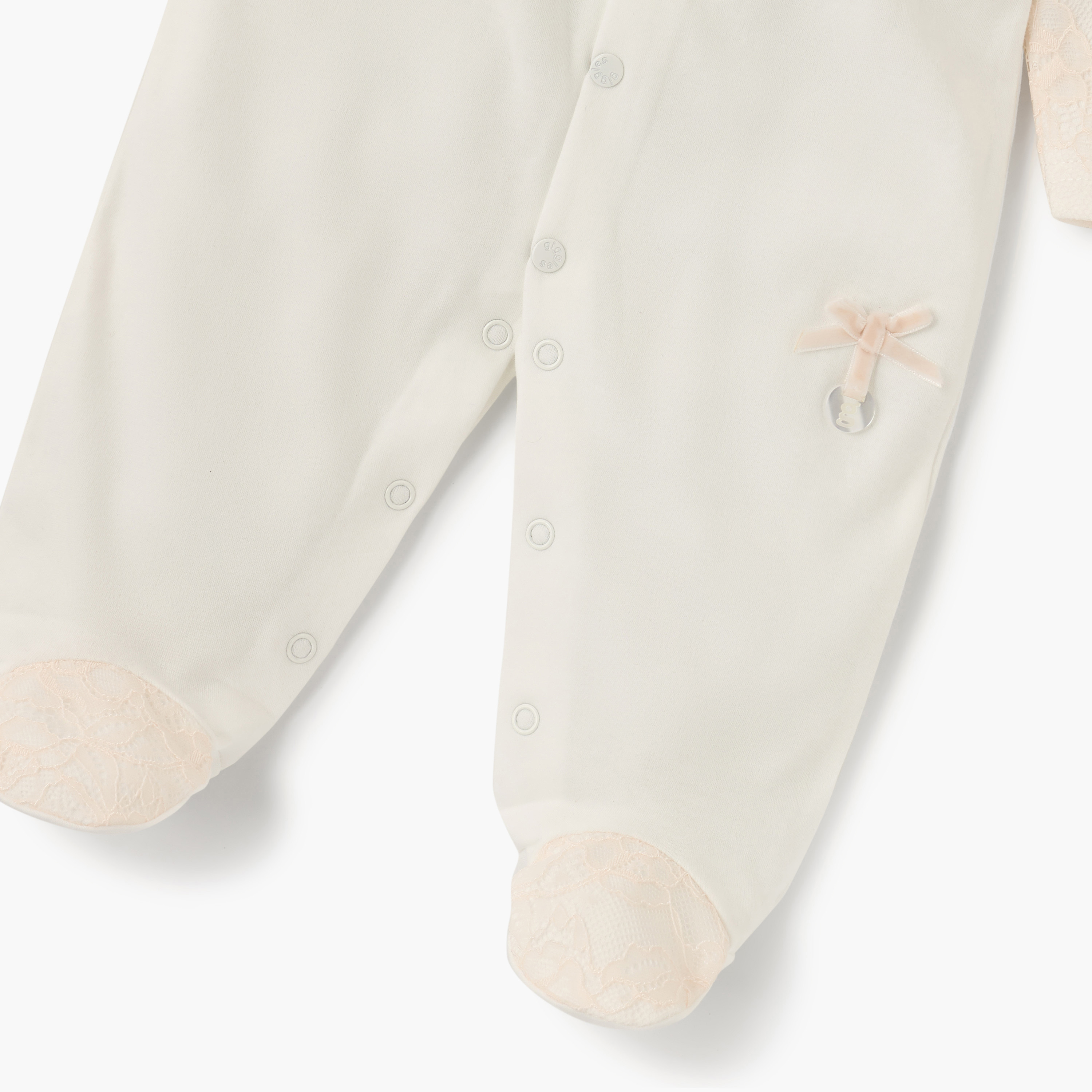 Giggles Lace Detail Closed Feet Sleepsuit with Collar and Long Sleeves-baby-girls-clothing-nightwear-sleepsuits-image-4