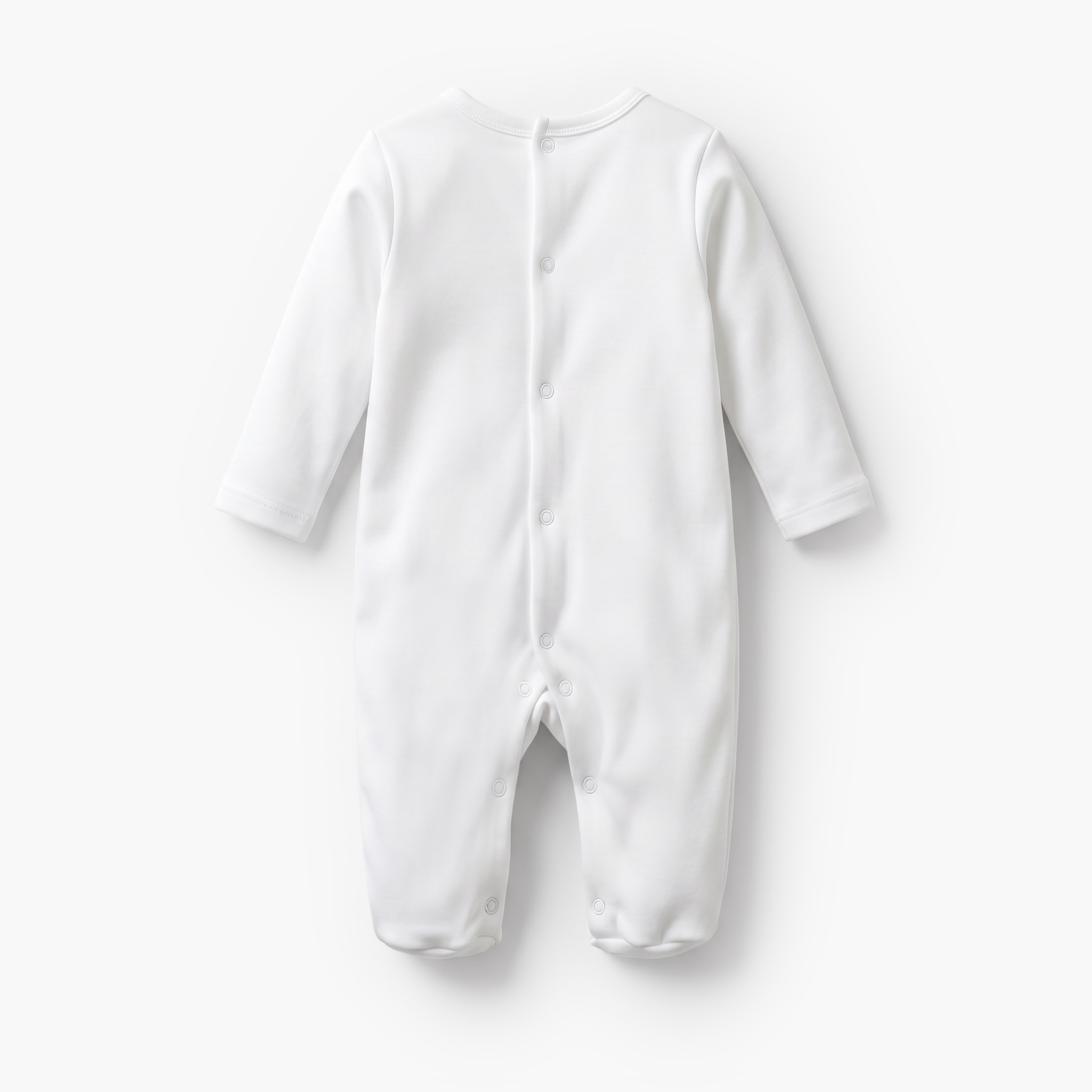 Giggles Round Neck Long Sleeves Sleepsuit with Floral Embroidery-baby-girls-clothing-nightwear-sleepsuits-image-2