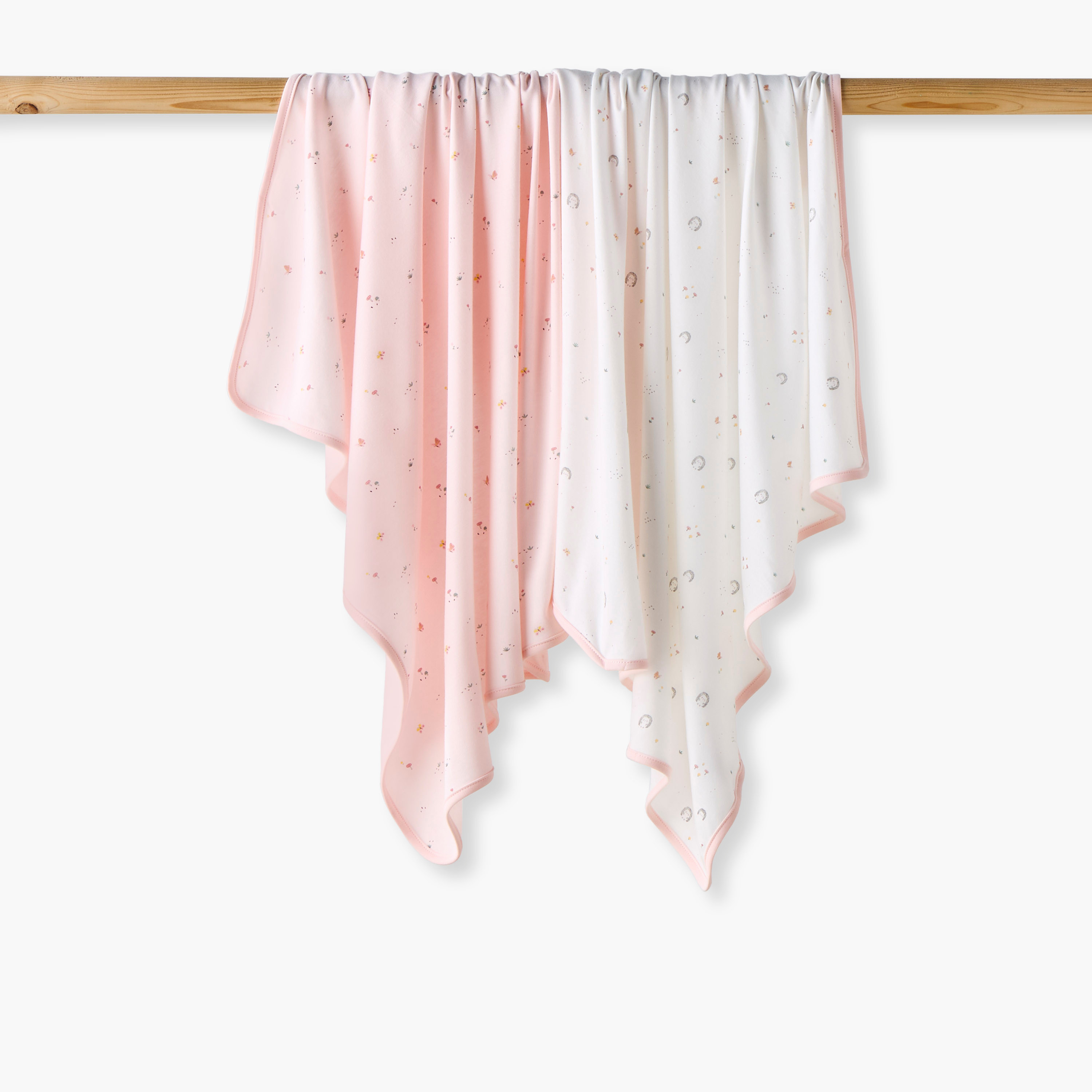 Juniors Printed Receiving Blanket - Set of 2-baby-nursery-blanketsandswaddles-receivingblankets-image-1