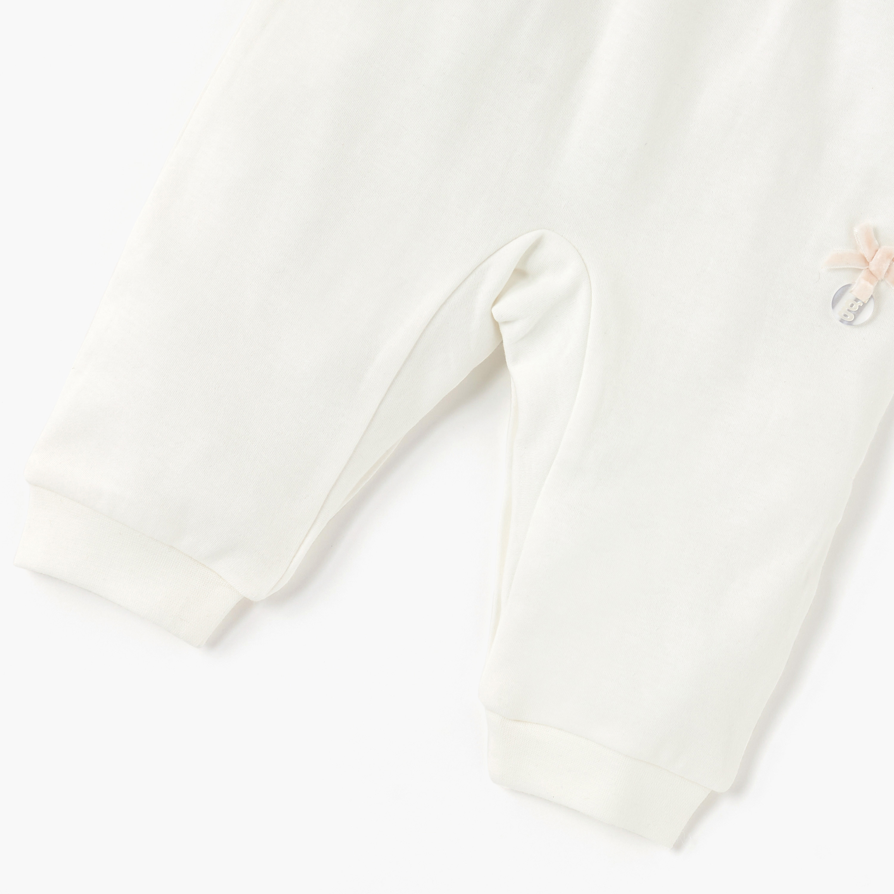 Giggles Flower Applique Sleepsuit with Button Closure-baby-girls-clothing-nightwear-sleepsuits-image-4