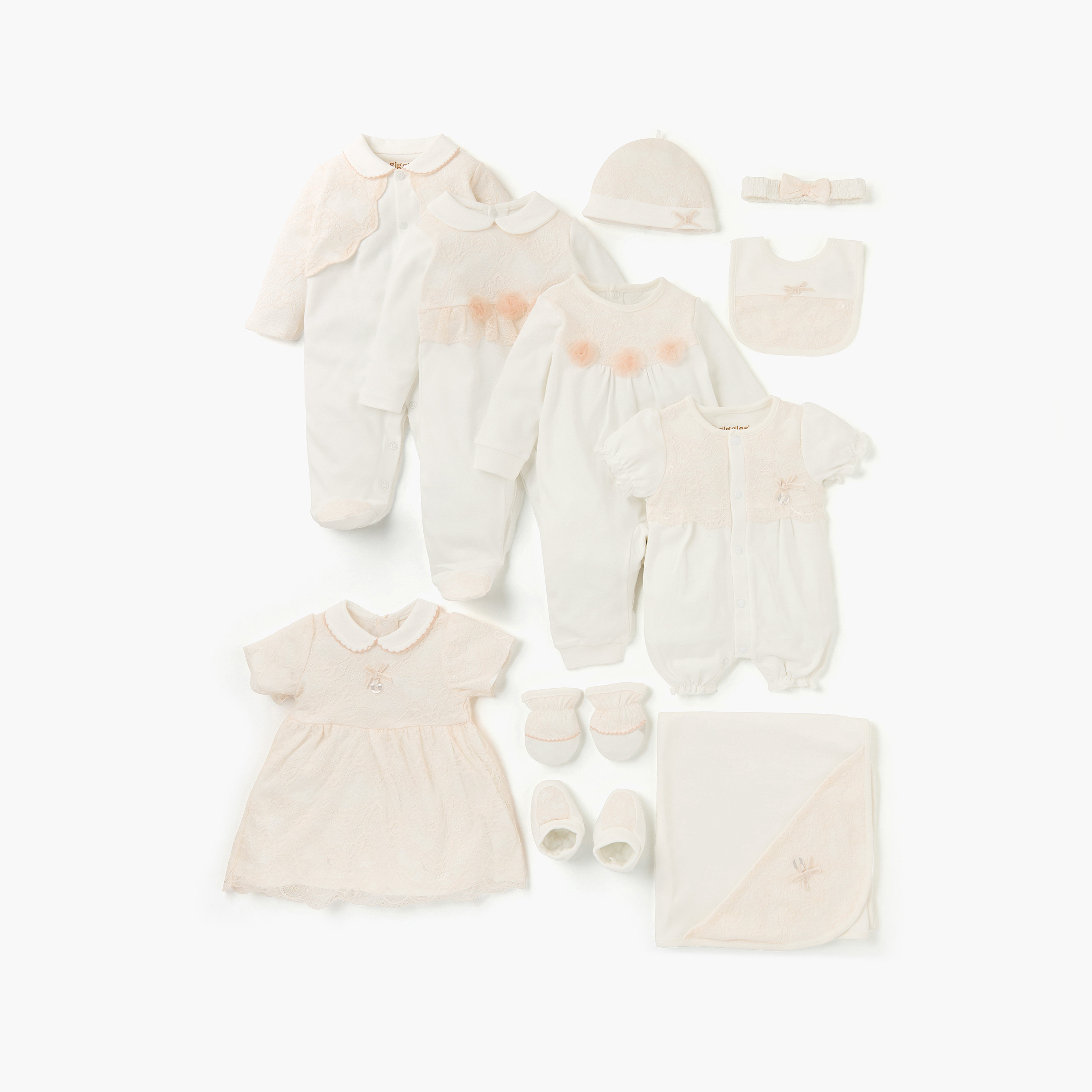 Giggles Flower Applique Sleepsuit with Button Closure-baby-girls-clothing-nightwear-sleepsuits-image-5