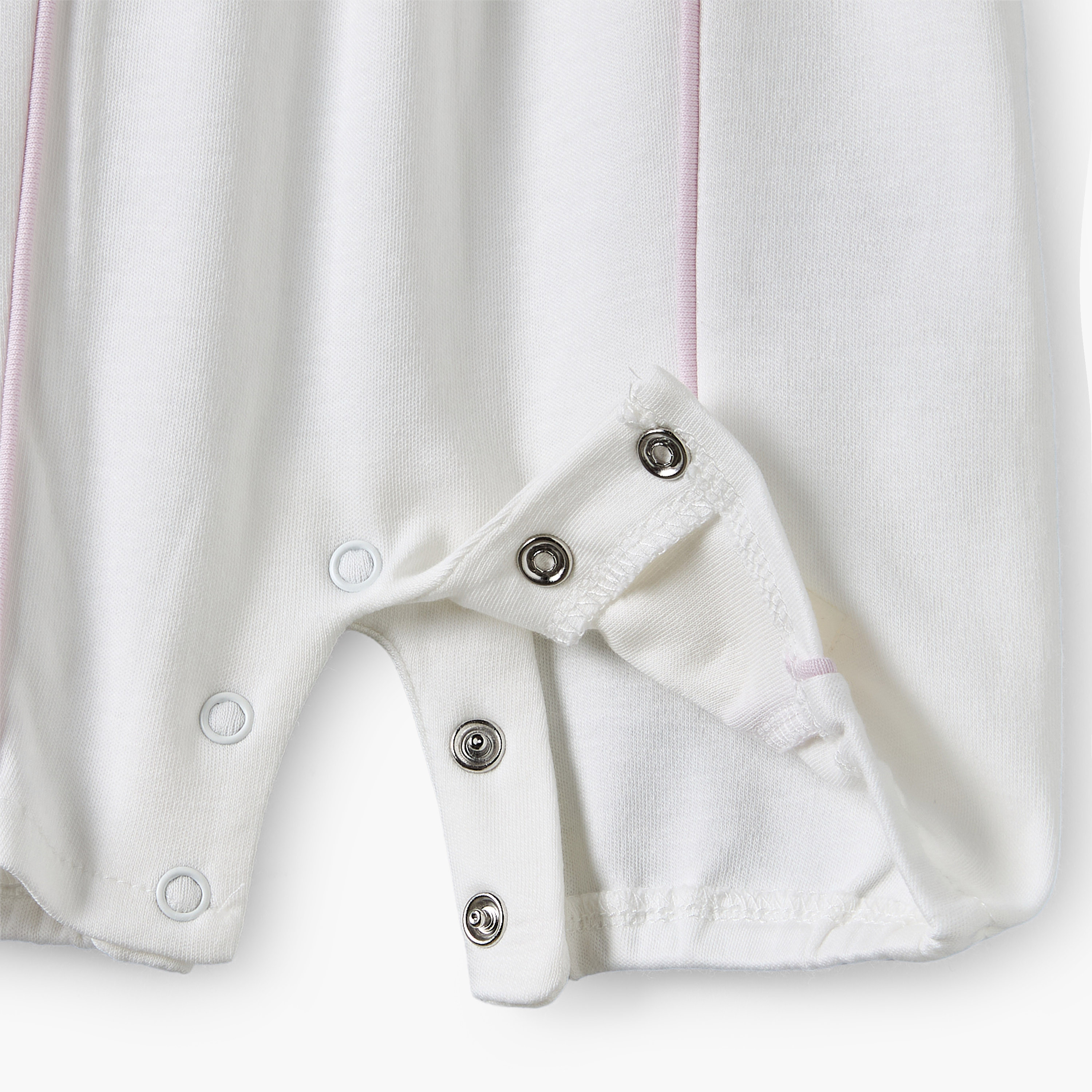 Giggles Peter Pan Collar Short Sleeves Romper with Floral Embroidery-baby-girls-clothing-rompers-image-4