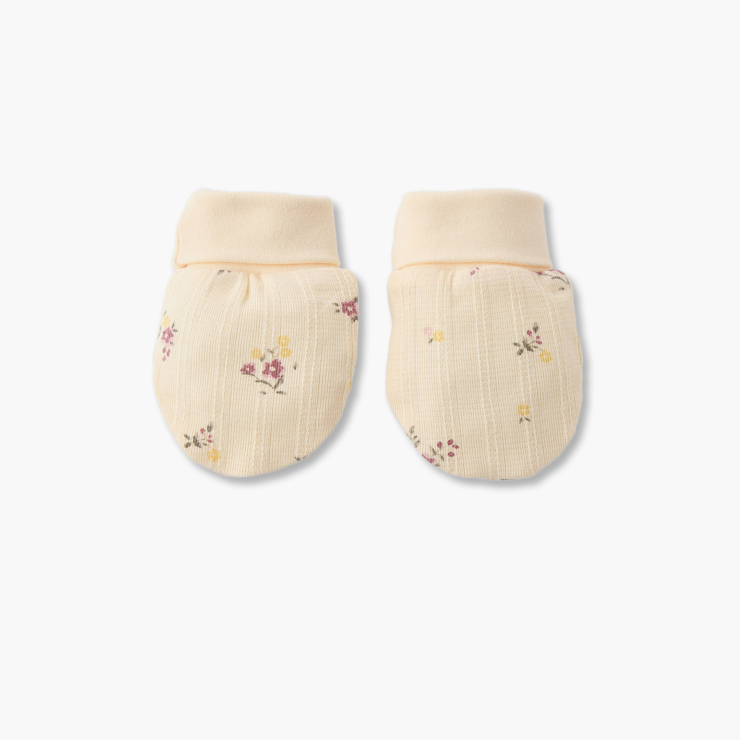 Pack of 2 Juniors Mittens with Floral Print, 0-36 months-baby-girls-accessories-mittens-image-2