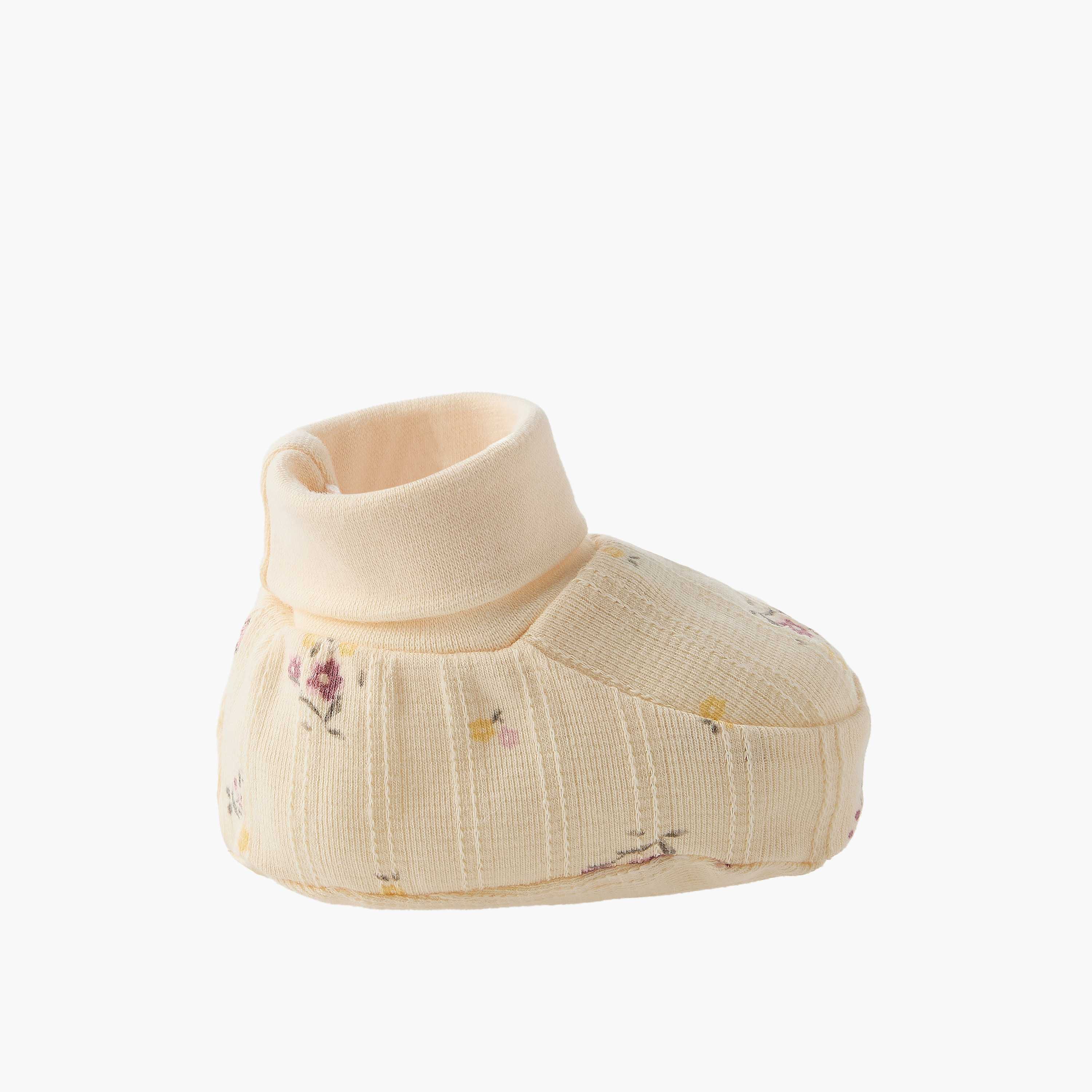 Pack of 2 Juniors Booties with Floral Print-baby-girls-shoes-booties-image-2