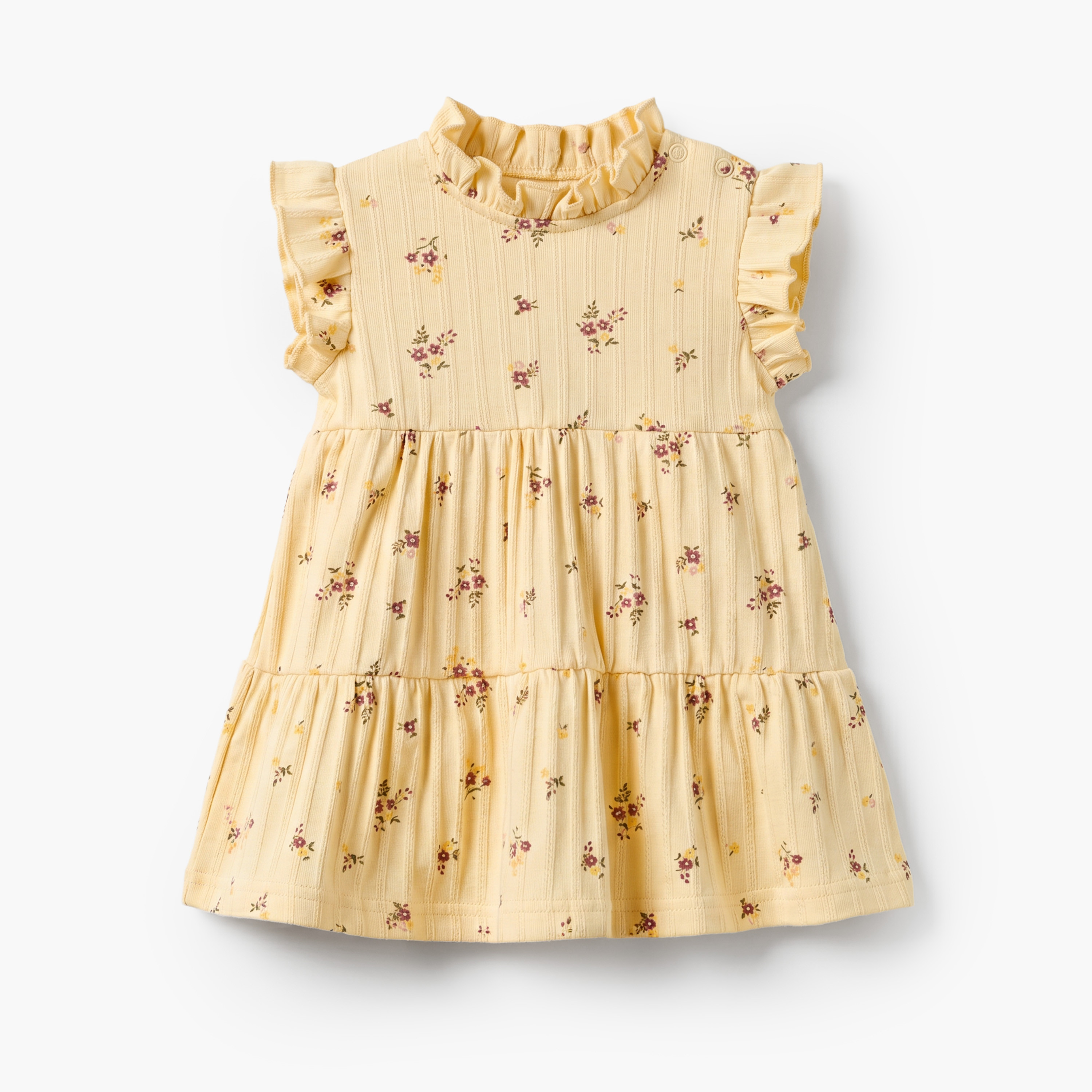 Juniors High Neck Sleeveless Knee Length A-Line Dress with Floral Print-baby-girls-clothing-dressesandjumpsuits-image-2