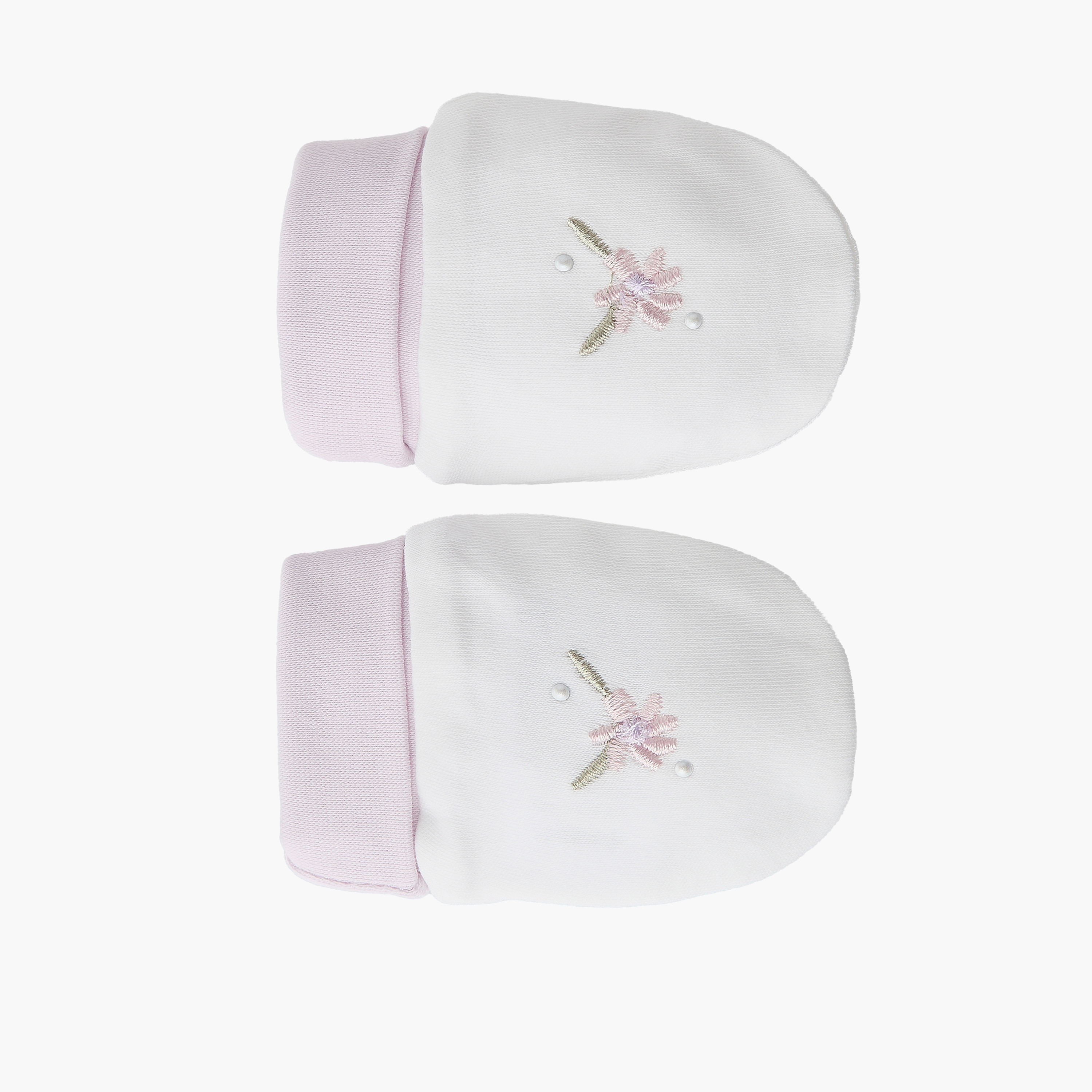 Giggles Mittens with Floral Embroidery, 0-36 months-baby-girls-accessories-mittens-image-2