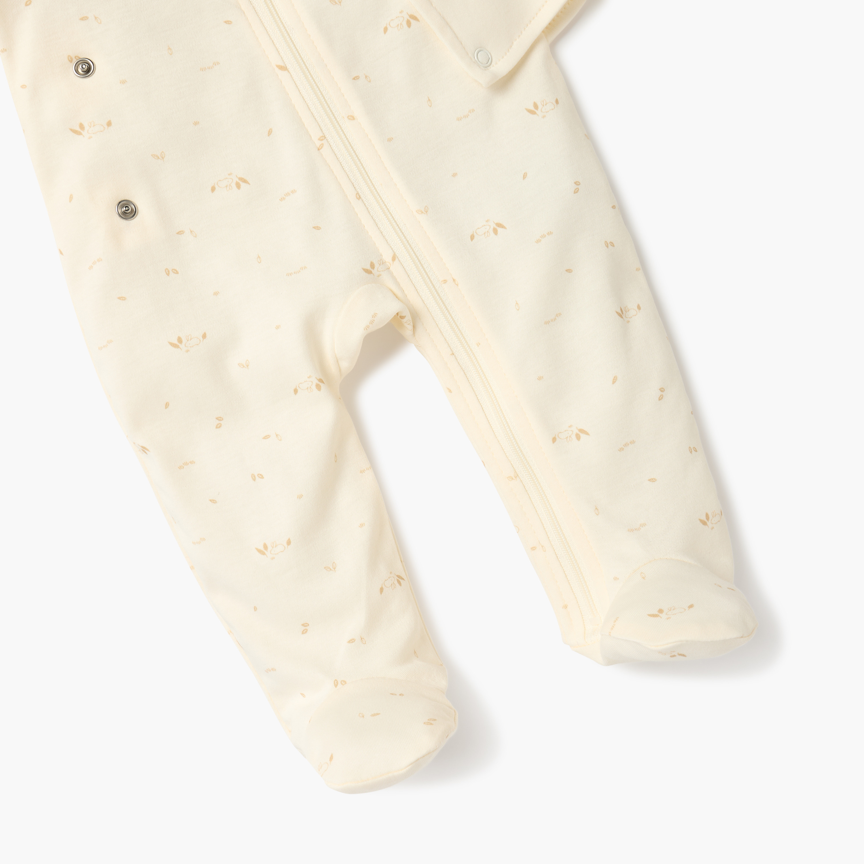 Giggles Bunny Embroidered Closed Feet Sleepsuit with Long Sleeves-baby-girls-clothing-nightwear-sleepsuits-image-4