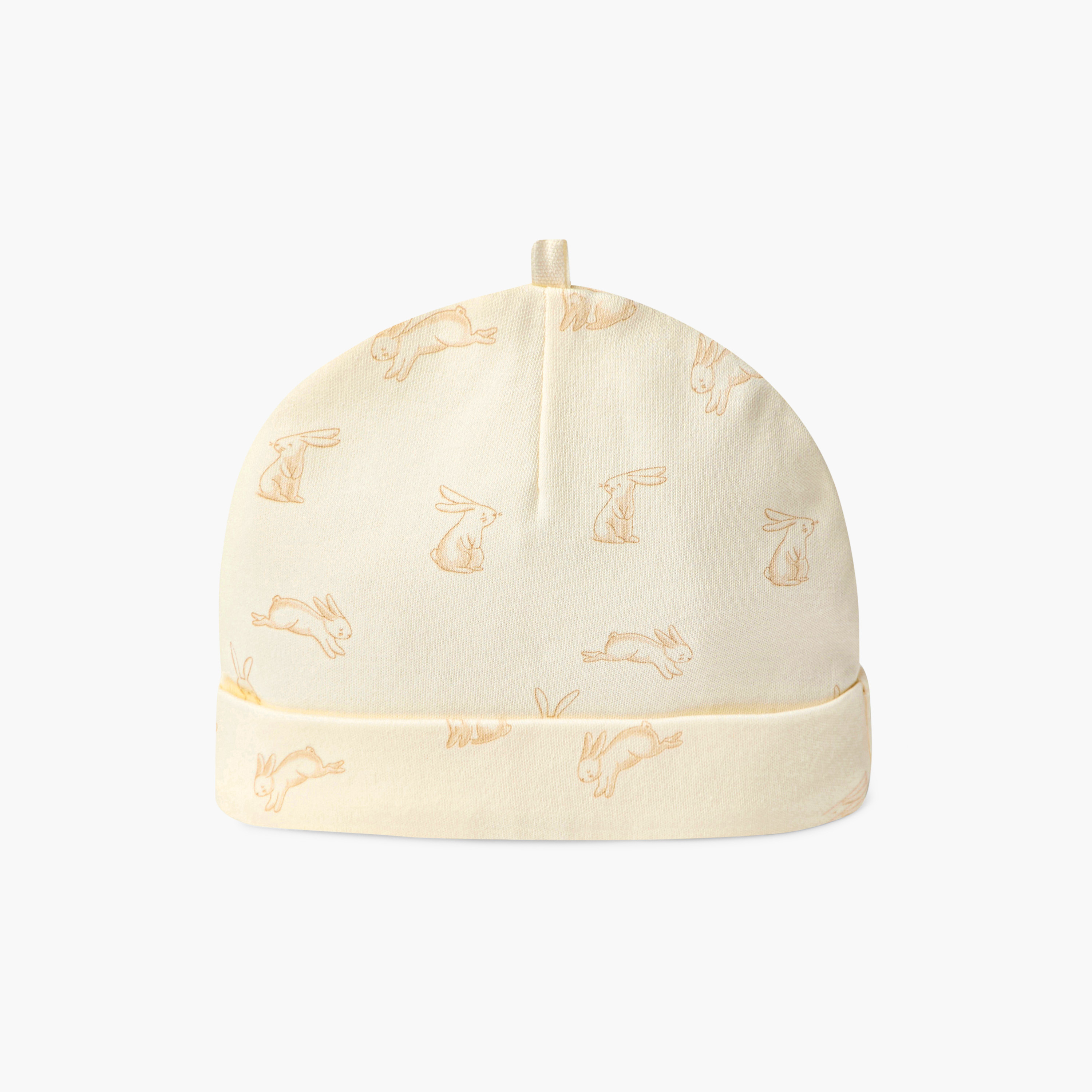 Juniors Bunny Print Cap - Set of 2-baby-boys-accessories-caps-image-2