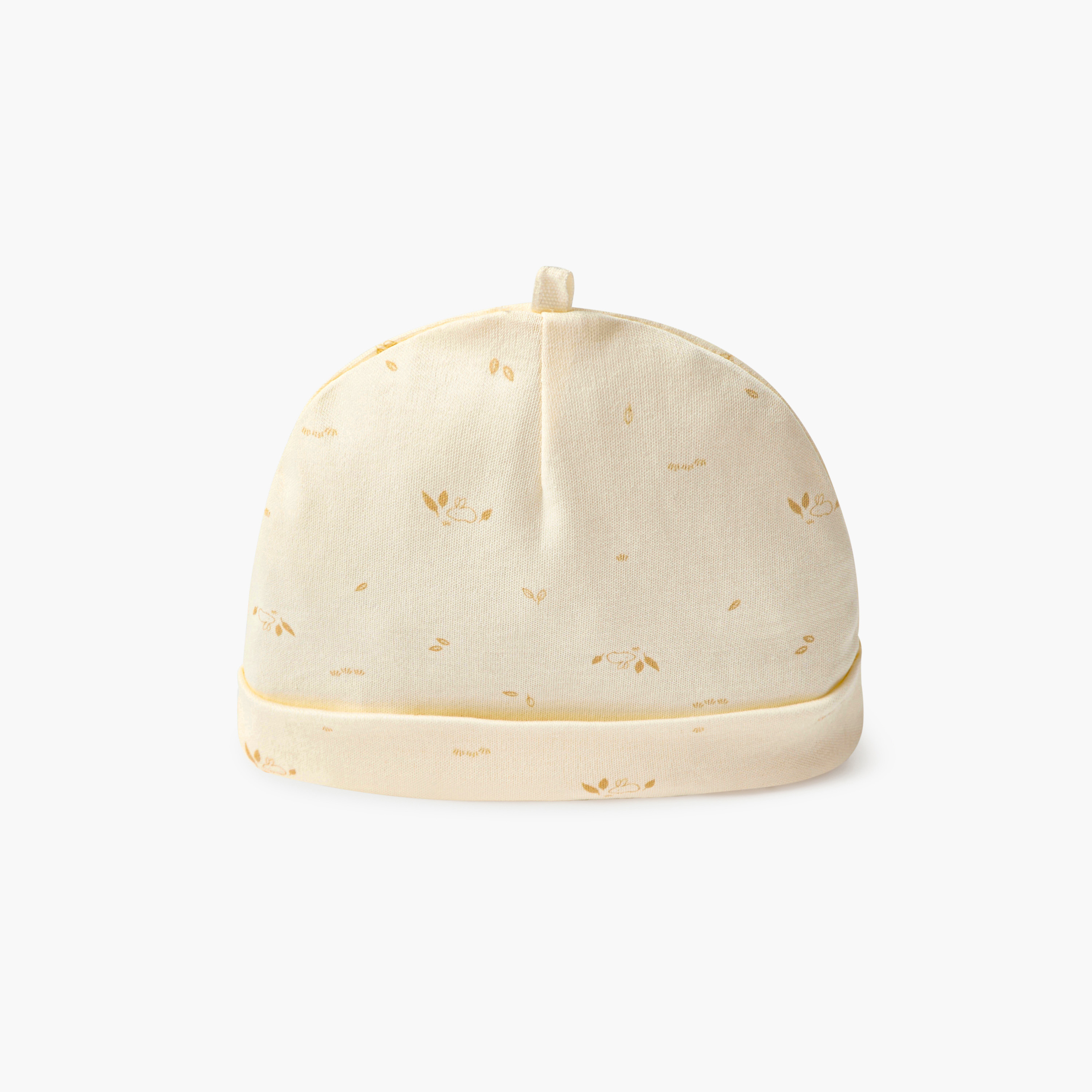 Juniors Bunny Print Cap - Set of 2-baby-boys-accessories-caps-image-3