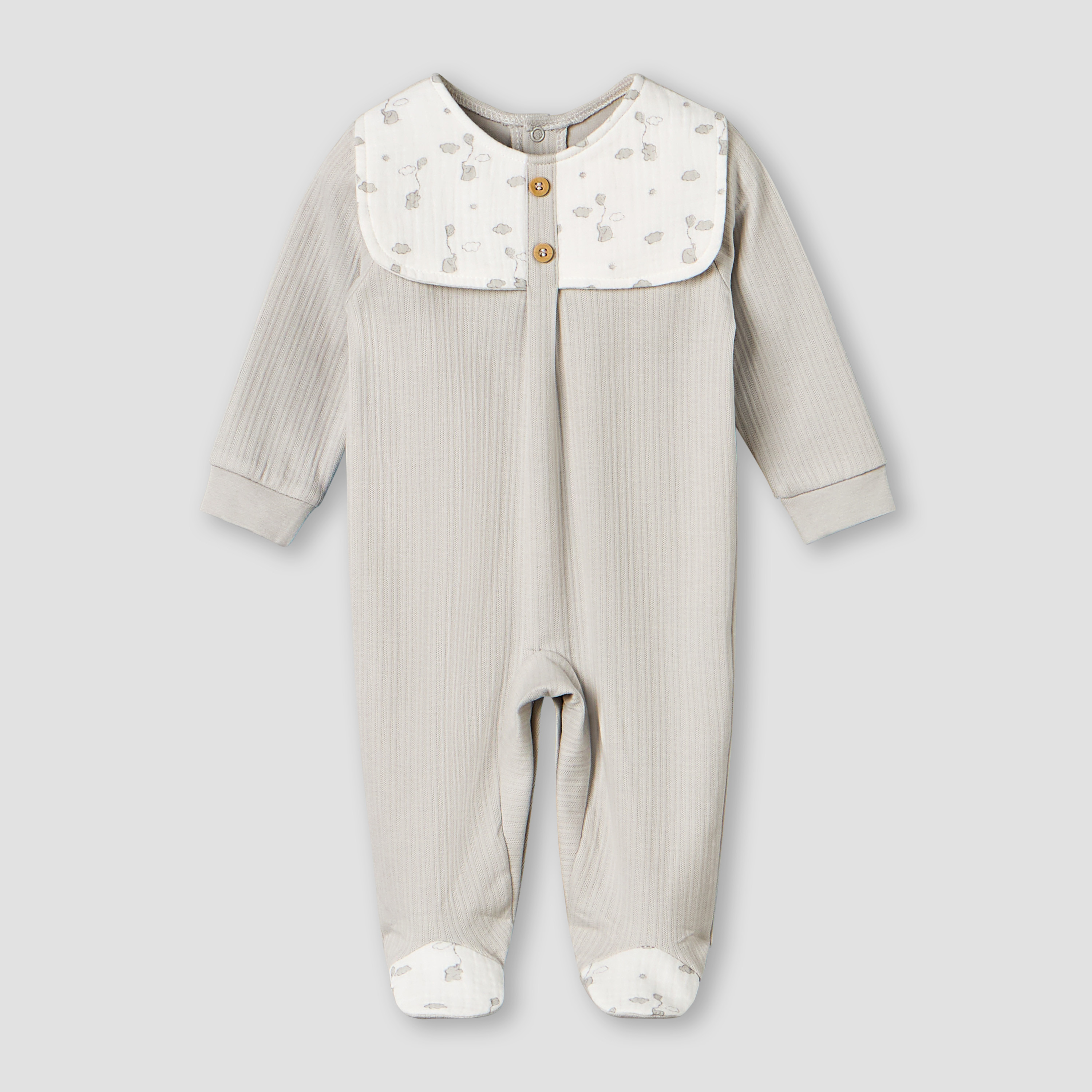 Giggles Cotton Crew Neck Long Sleeves Sleepsuit with Print-baby-boys-clothing-nightwear-sleepsuits-image-1