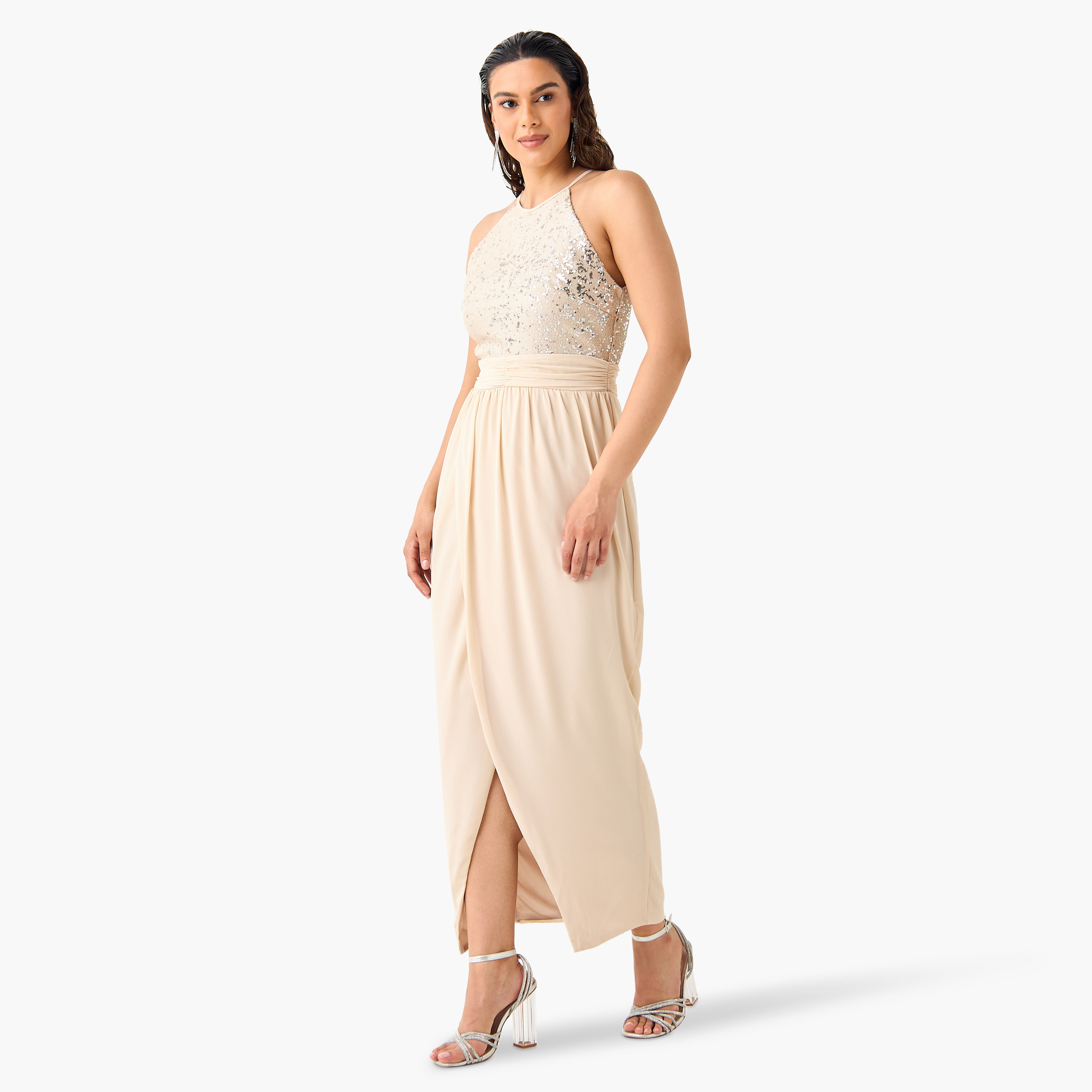 فستان بدون أكمام مزين بتفاصيل كشكش من تي إف إن سي-women-clothing-dresses-image-1