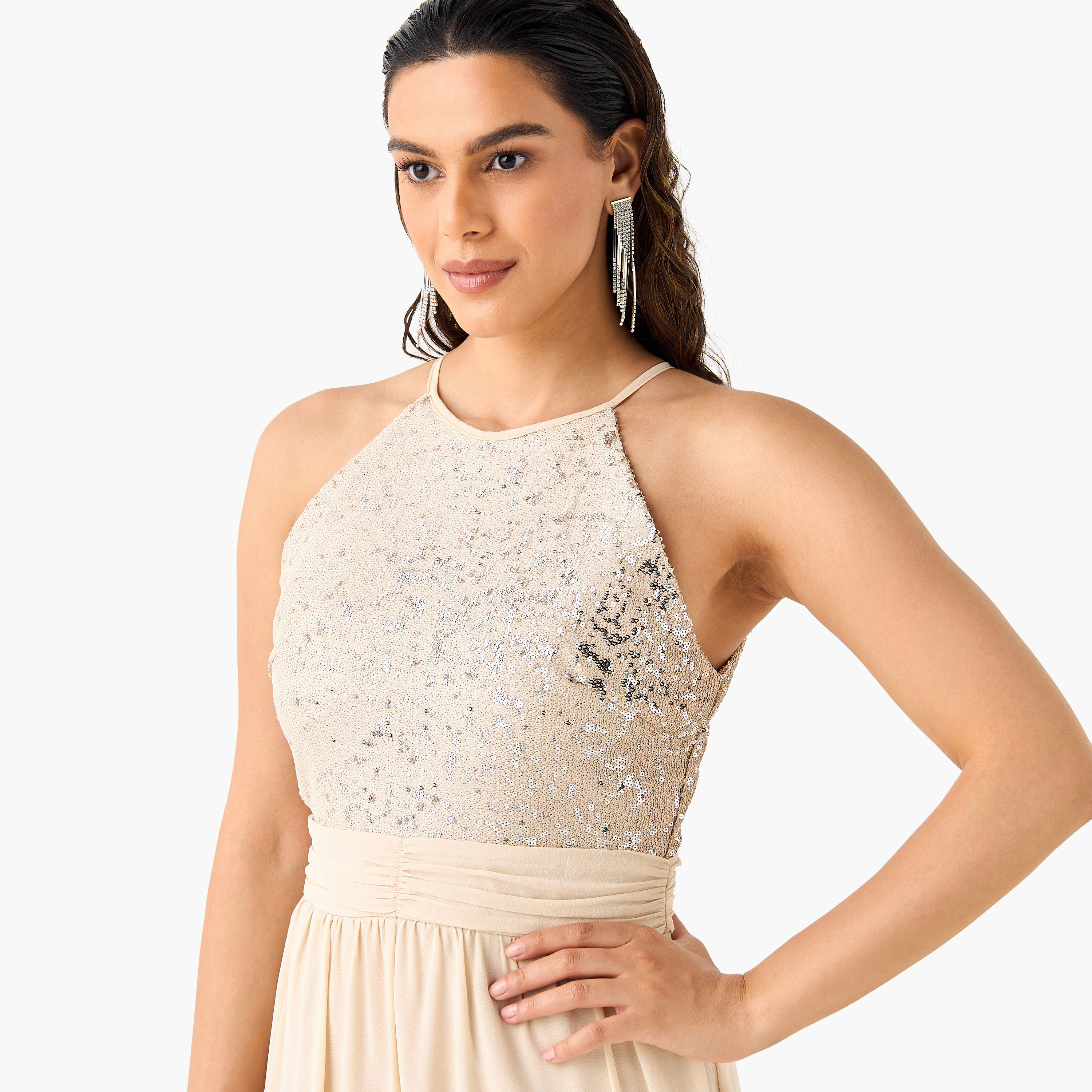 فستان بدون أكمام مزين بتفاصيل كشكش من تي إف إن سي-women-clothing-dresses-image-4