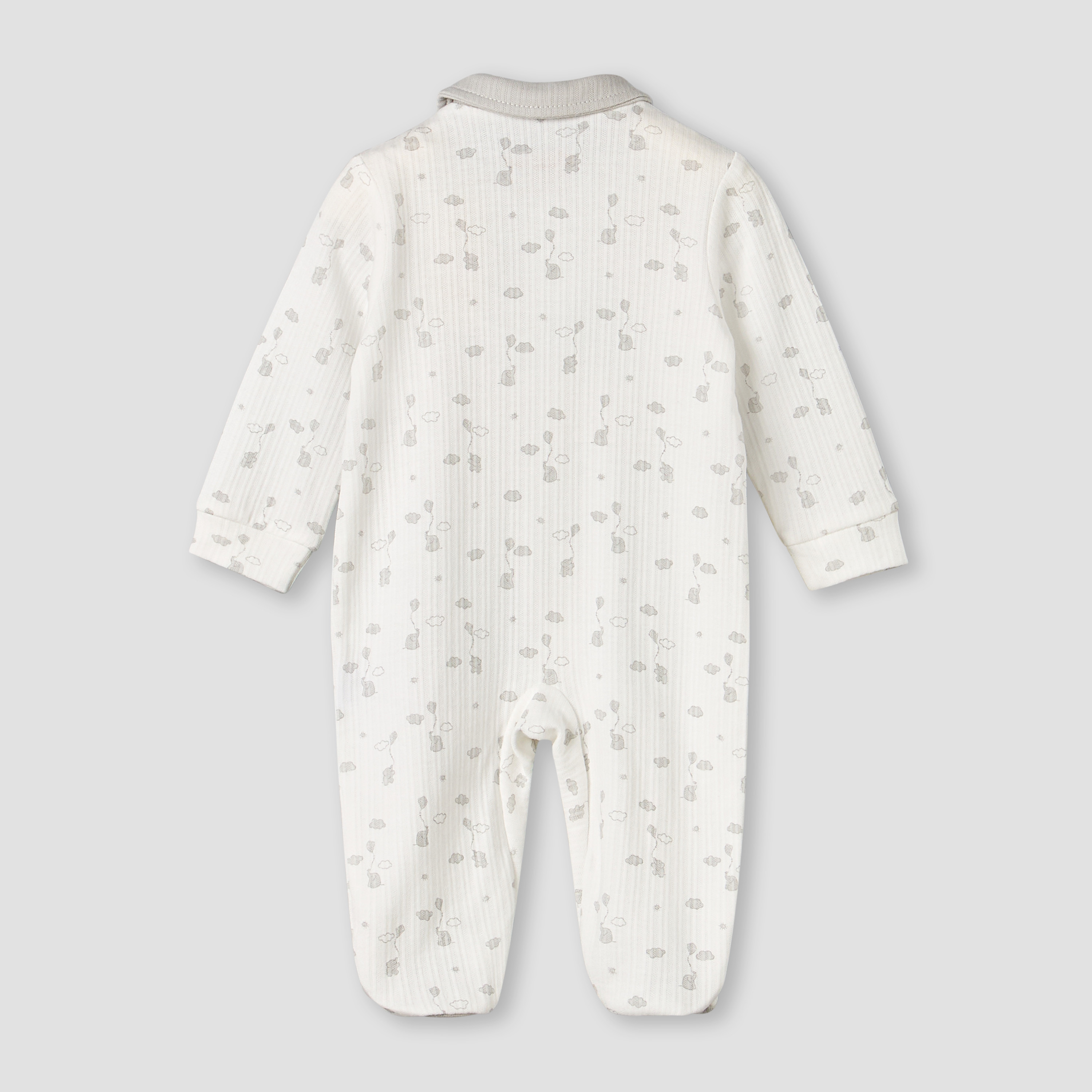 Giggles Cotton Collared Long Sleeves Sleepsuit with Print-baby-boys-clothing-nightwear-sleepsuits-image-2