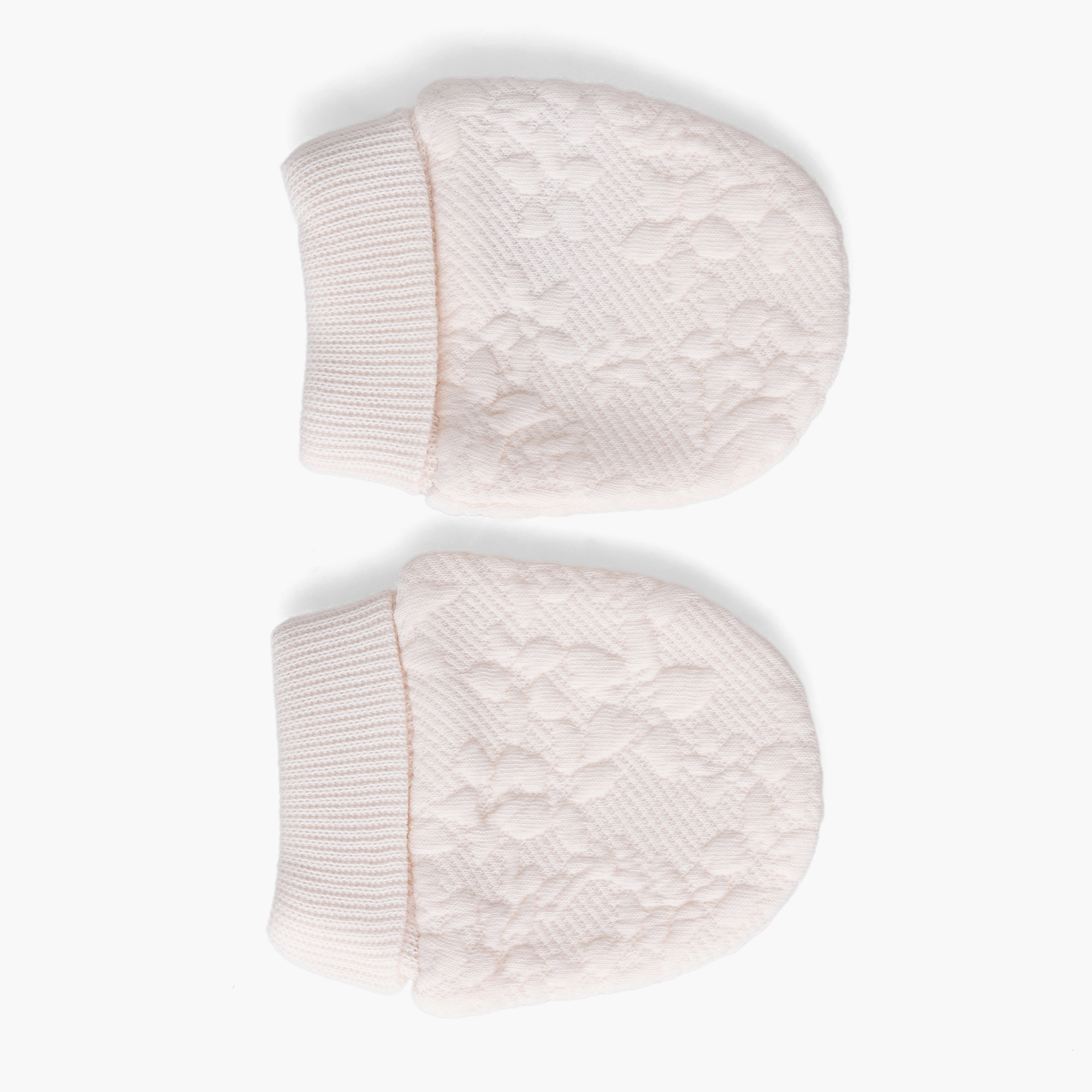 Giggles Mittens with Textured Design, 0-24 months-baby-girls-clothing-winterwear-winteraccessories-image-2