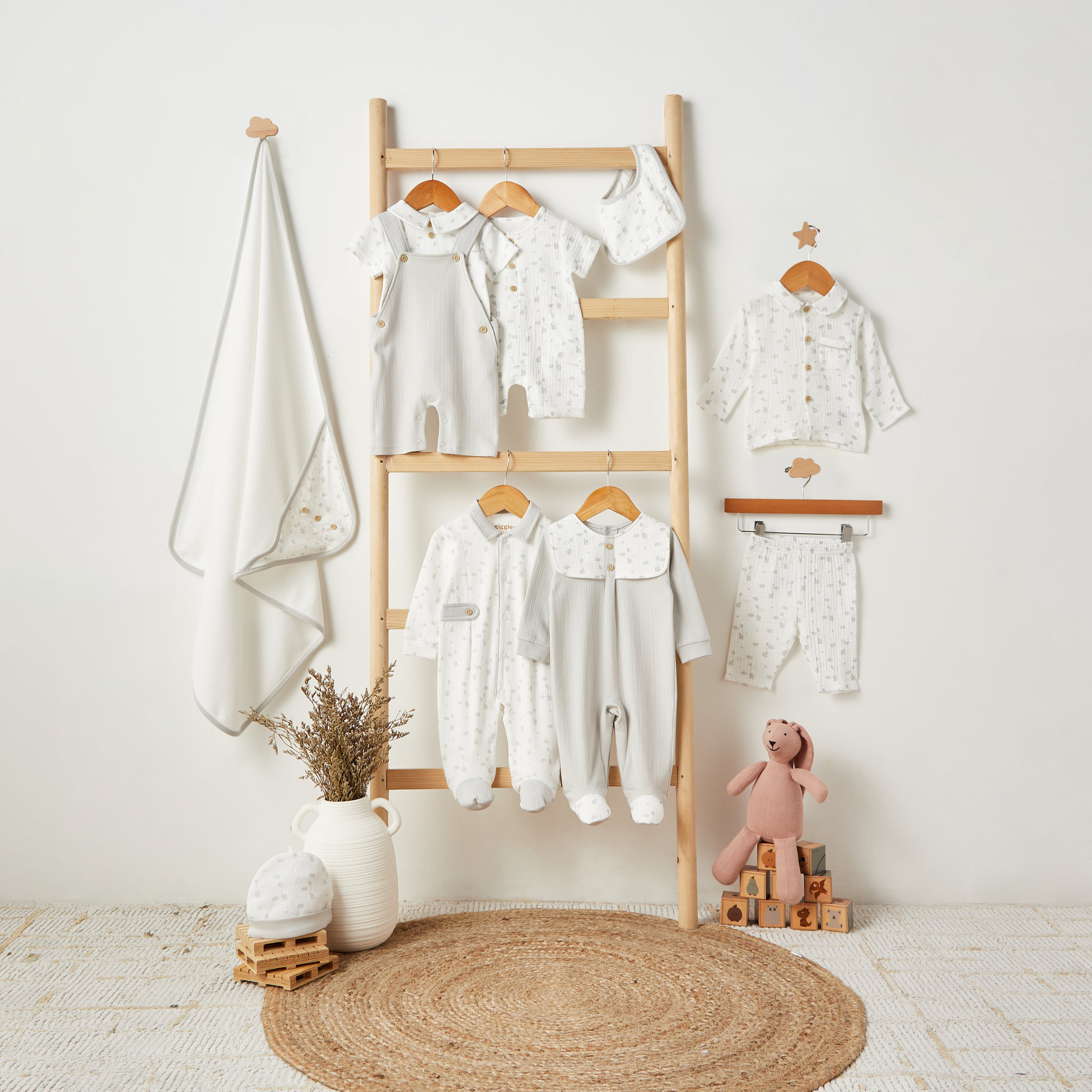 Giggles Collared Short Sleeves Top and Dungaree Set with Print-baby-boys-clothing-setsandcoords-image-6