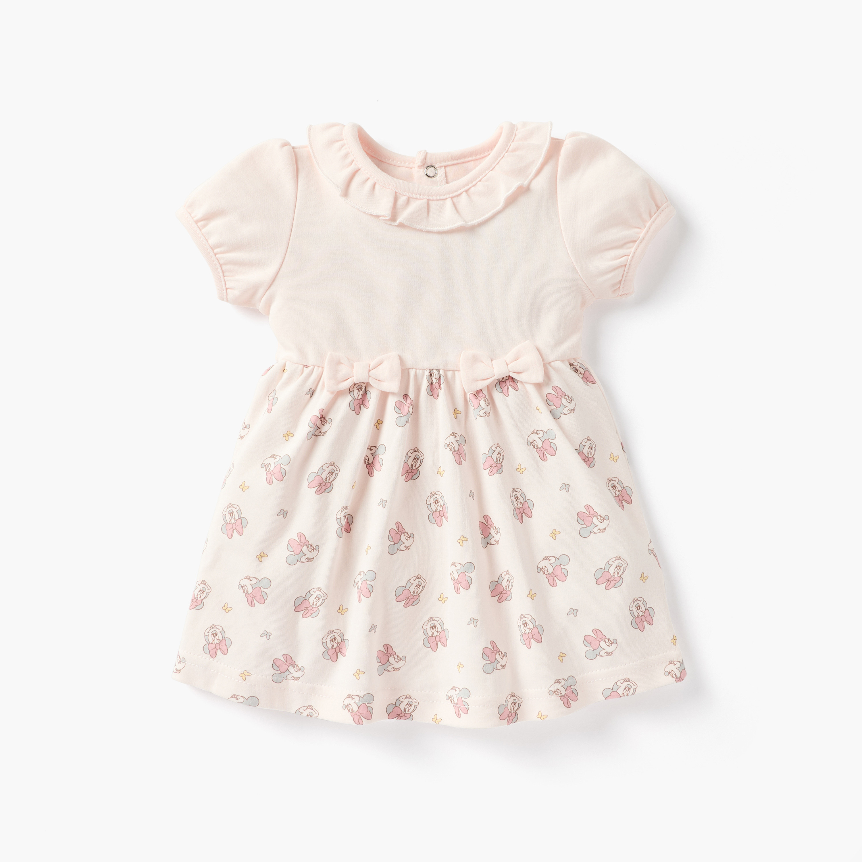 فستان بأكمام منفوخة وطبعات ميني ماوس من ديزني-baby-girls-clothing-dressesandjumpsuits-image-1