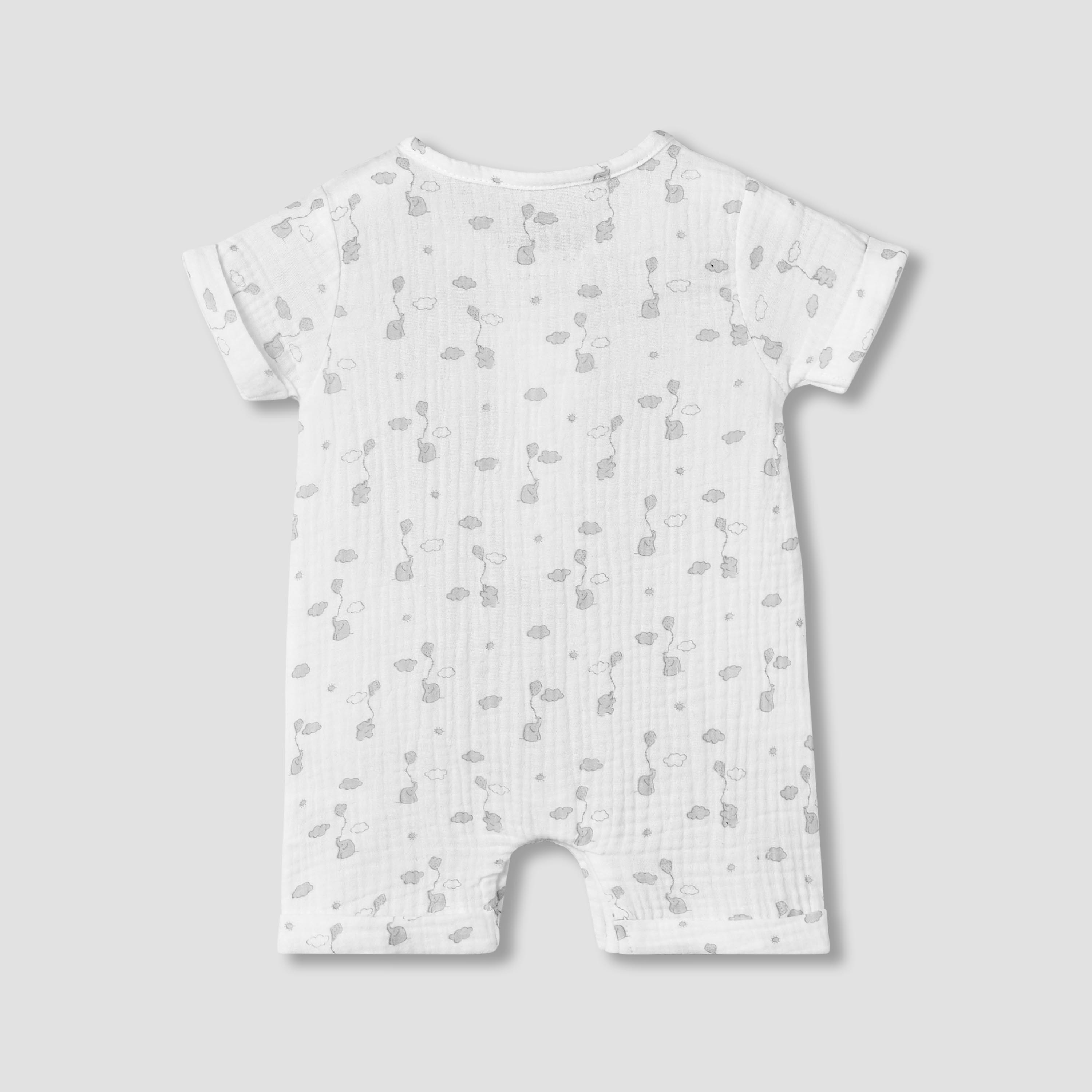 Giggles Crew Neck Short Sleeve Romper with Button Closure-baby-boys-clothing-rompers-image-3