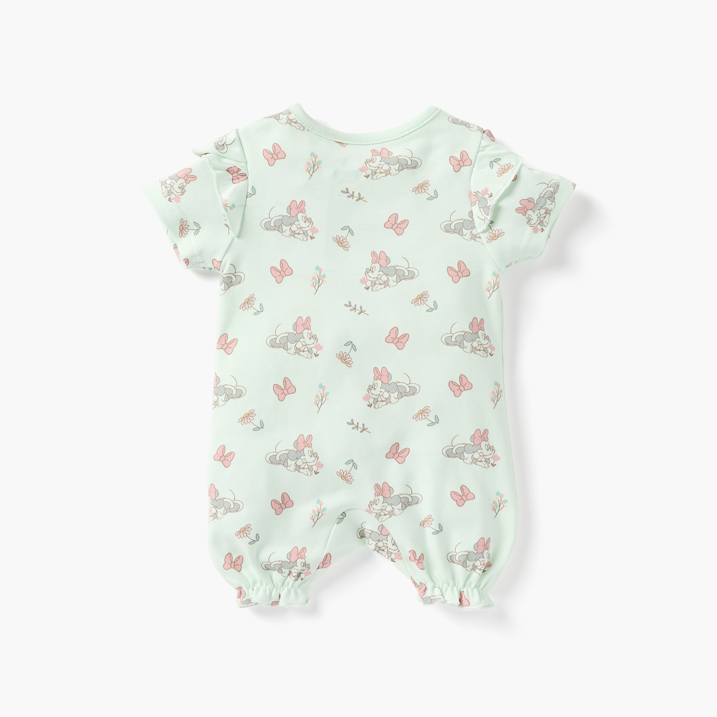 Disney Minnie Mouse Print Romper with Short Sleeves-baby-girls-clothing-rompers-image-2