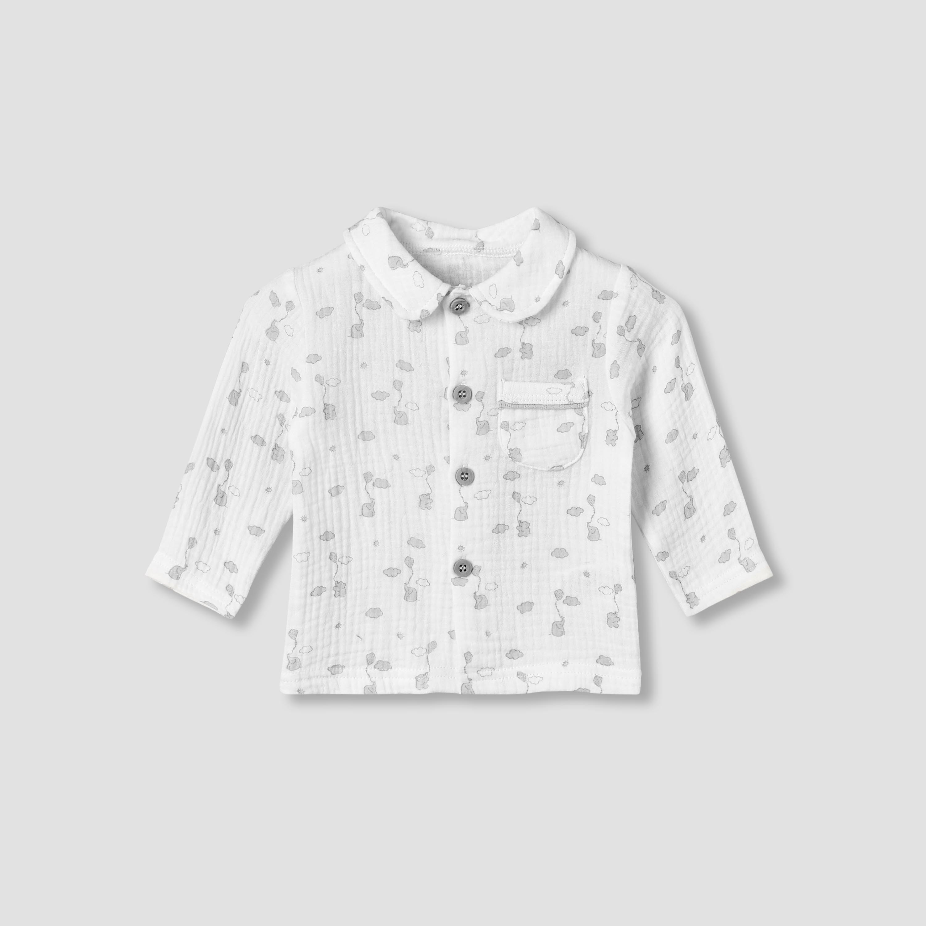 طقم بيجاما قطن بياقة عادية وأكمام طويلة وطبعات من جيجلز-baby-boys-clothing-nightwear-pyjamasets-image-3