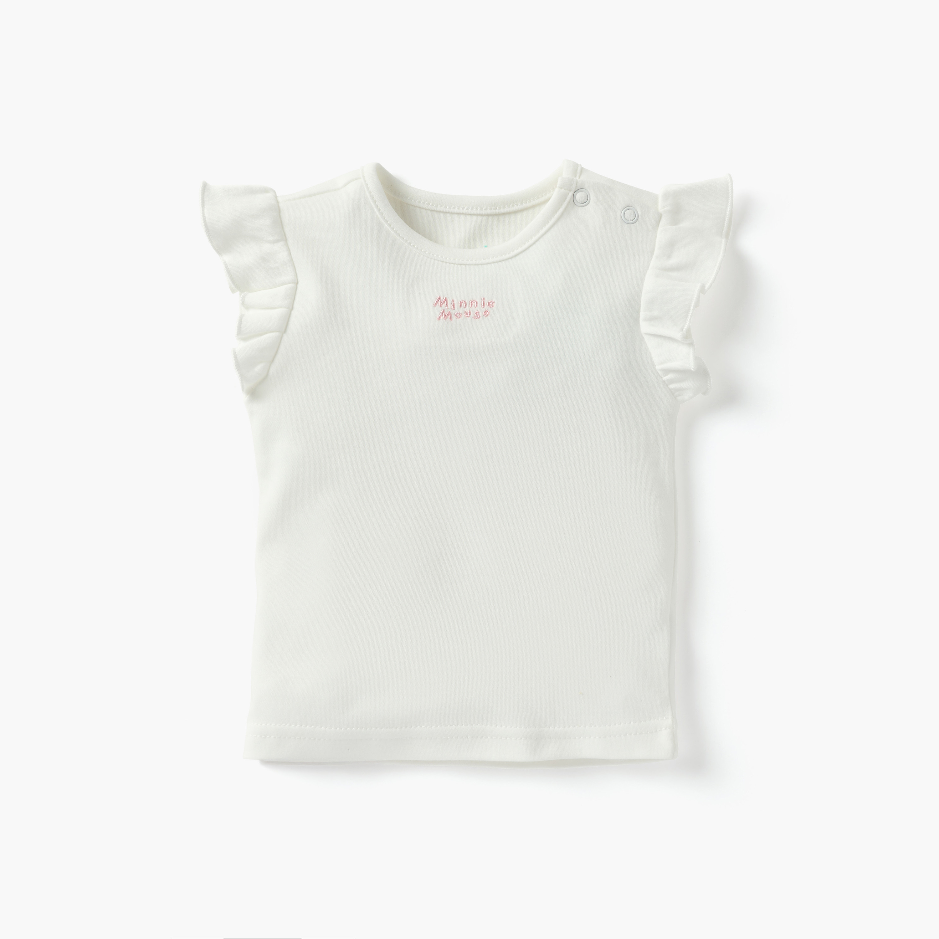 طقم تيشيرت سادة ودنغري بطبعات ميني ماوس من ديزني-baby-girls-clothing-rompers-image-2