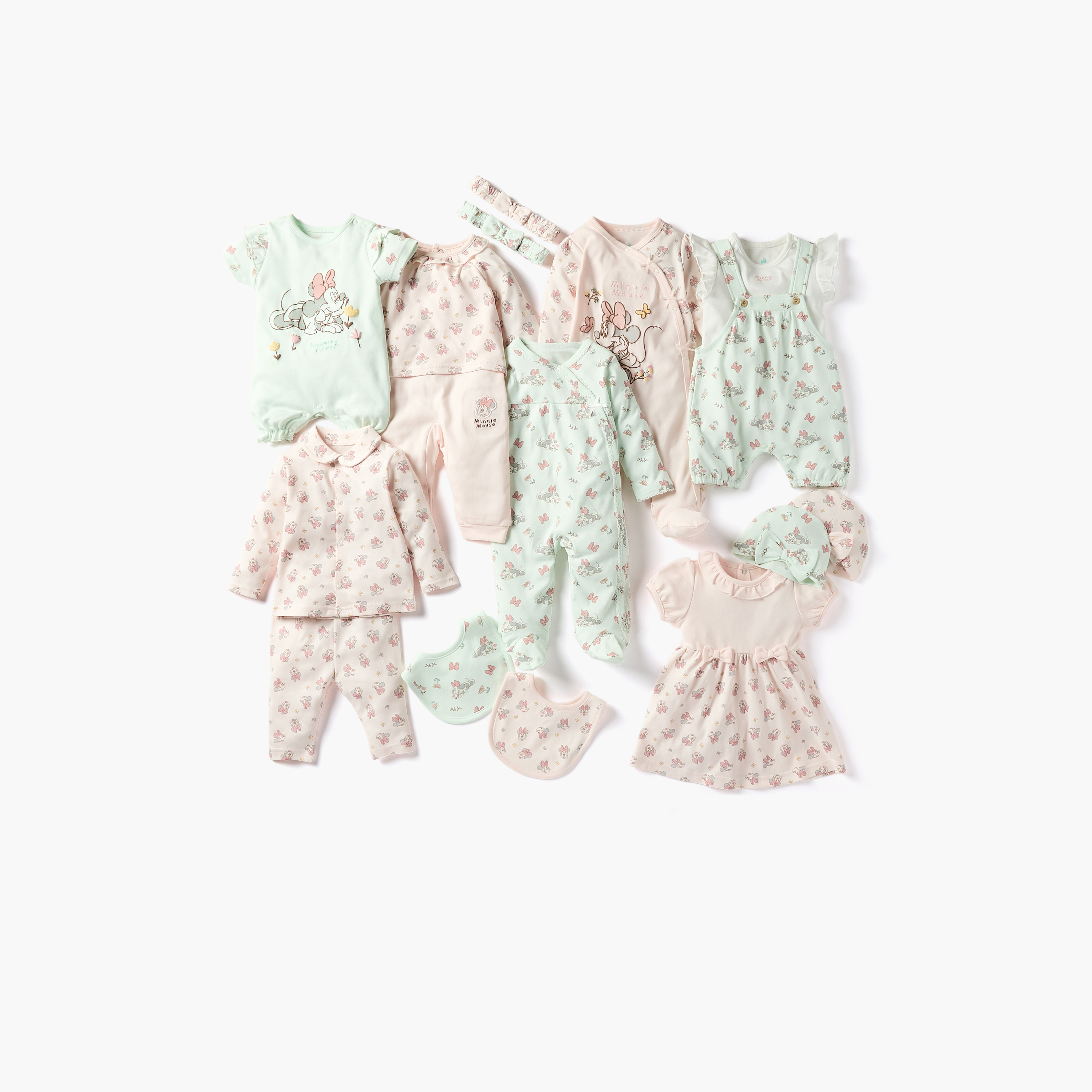 طقم تيشيرت سادة ودنغري بطبعات ميني ماوس من ديزني-baby-girls-clothing-rompers-image-6