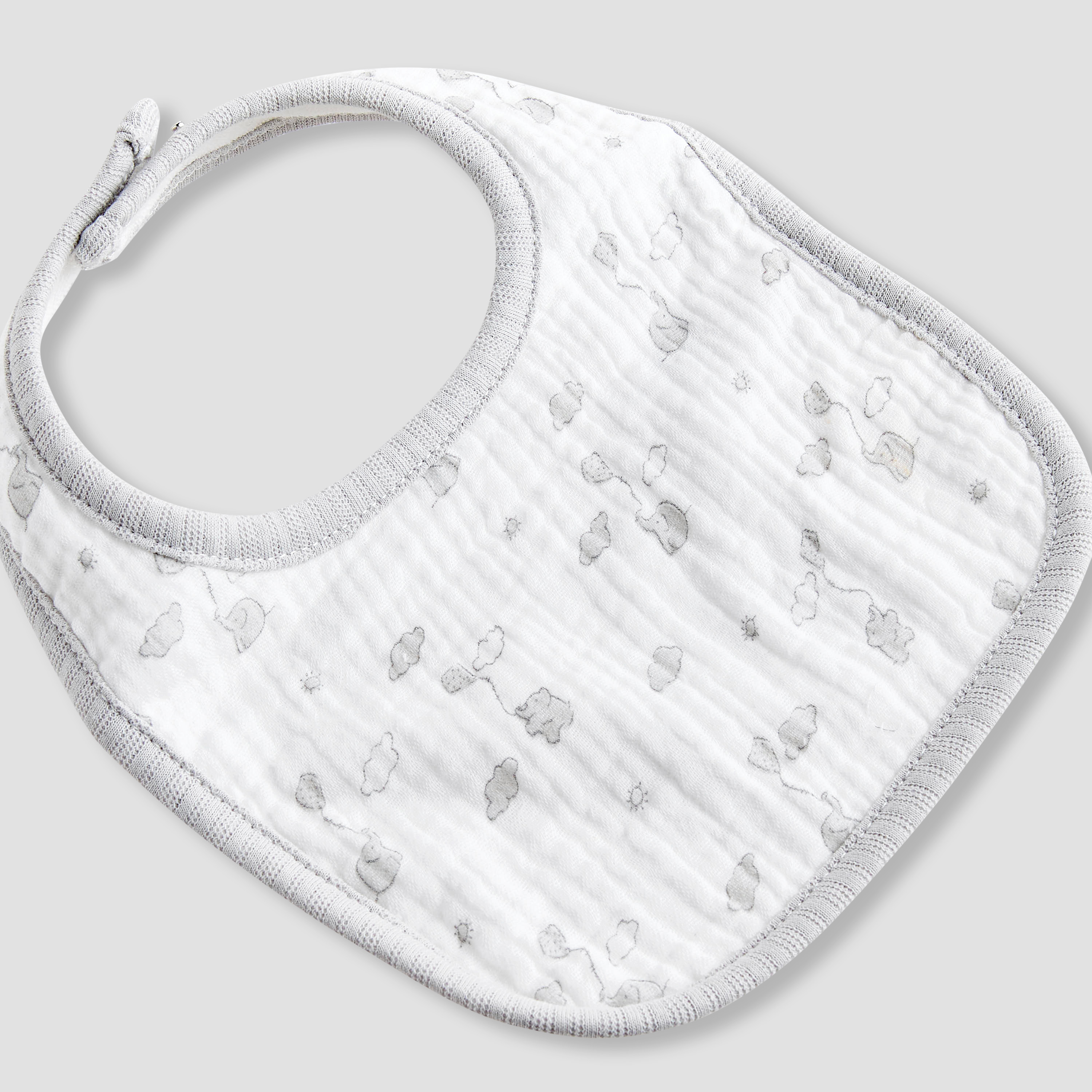 Giggles Baby Bib with Elephant Print-baby-feeding-bibs-image-3