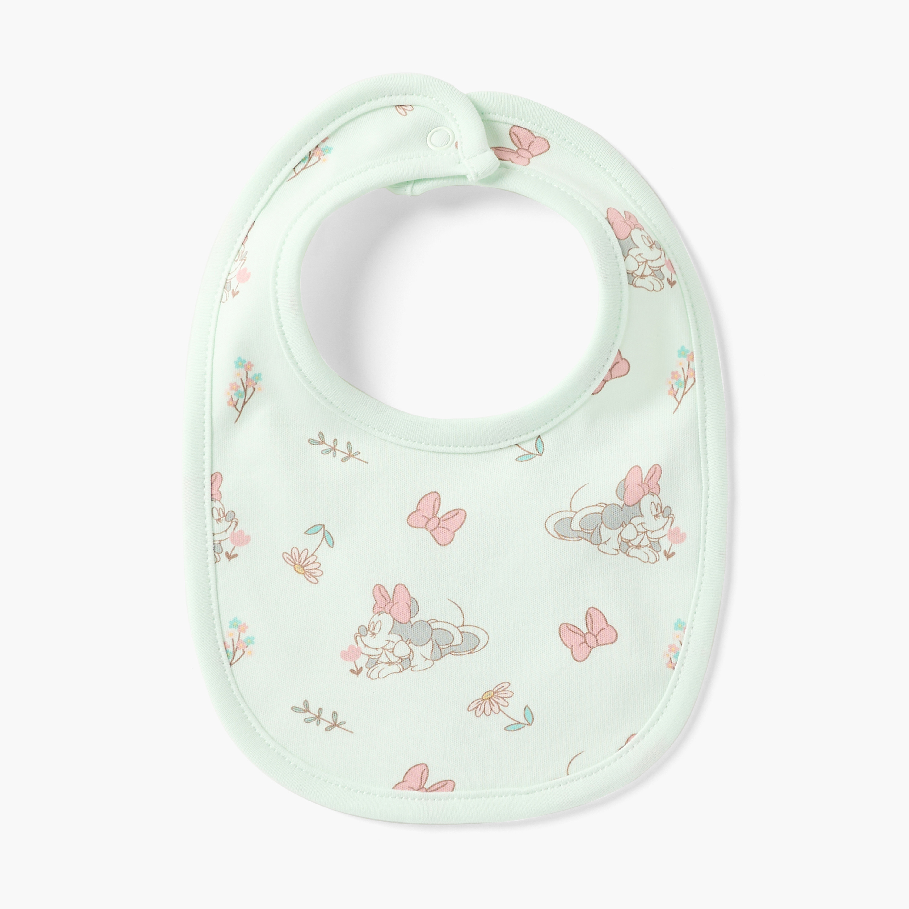 مرايل بطبعات ميني ماوس وزر إغلاق من ديزني - طقم من قطعتين-baby-feeding-bibs-image-2