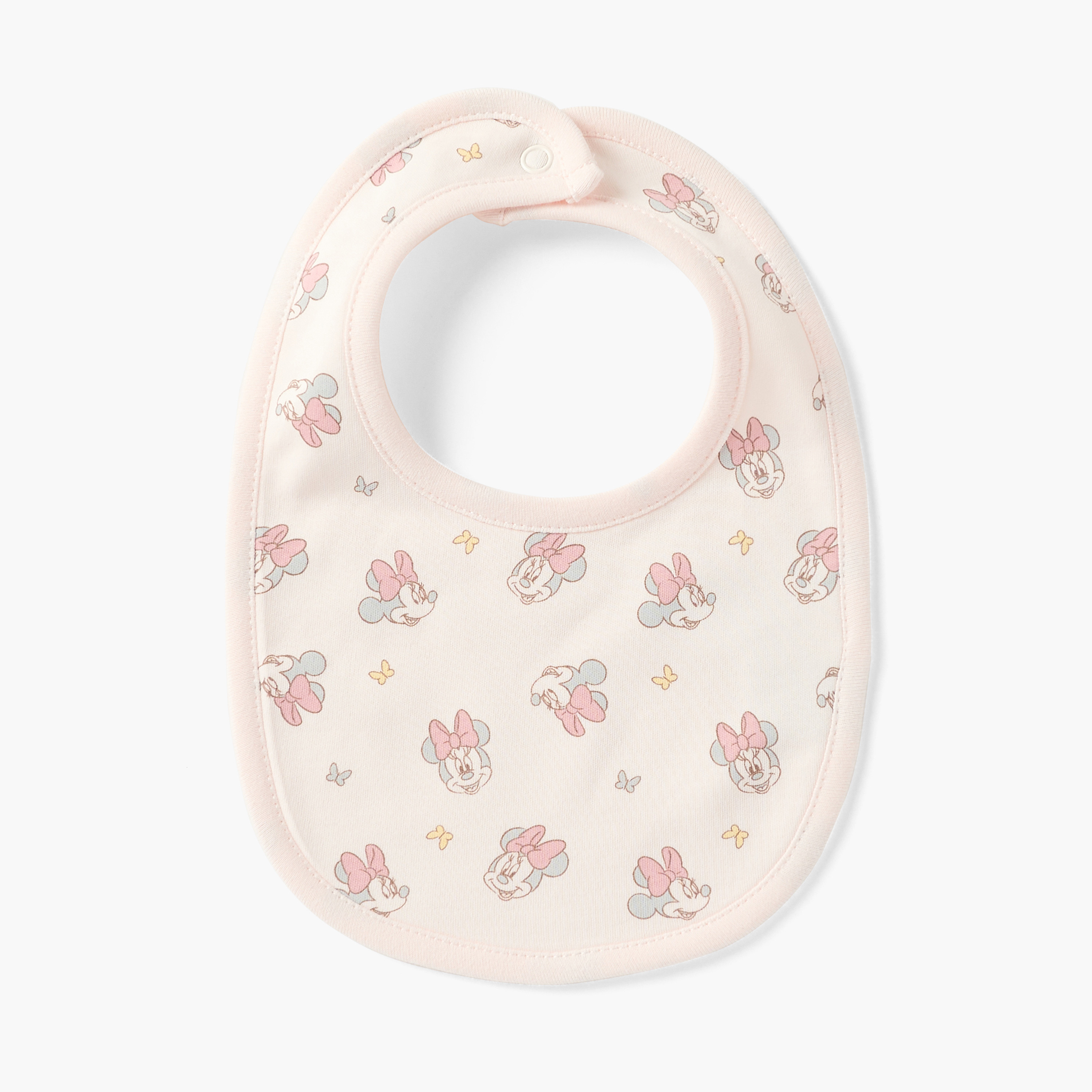 مرايل بطبعات ميني ماوس وزر إغلاق من ديزني - طقم من قطعتين-baby-feeding-bibs-image-3