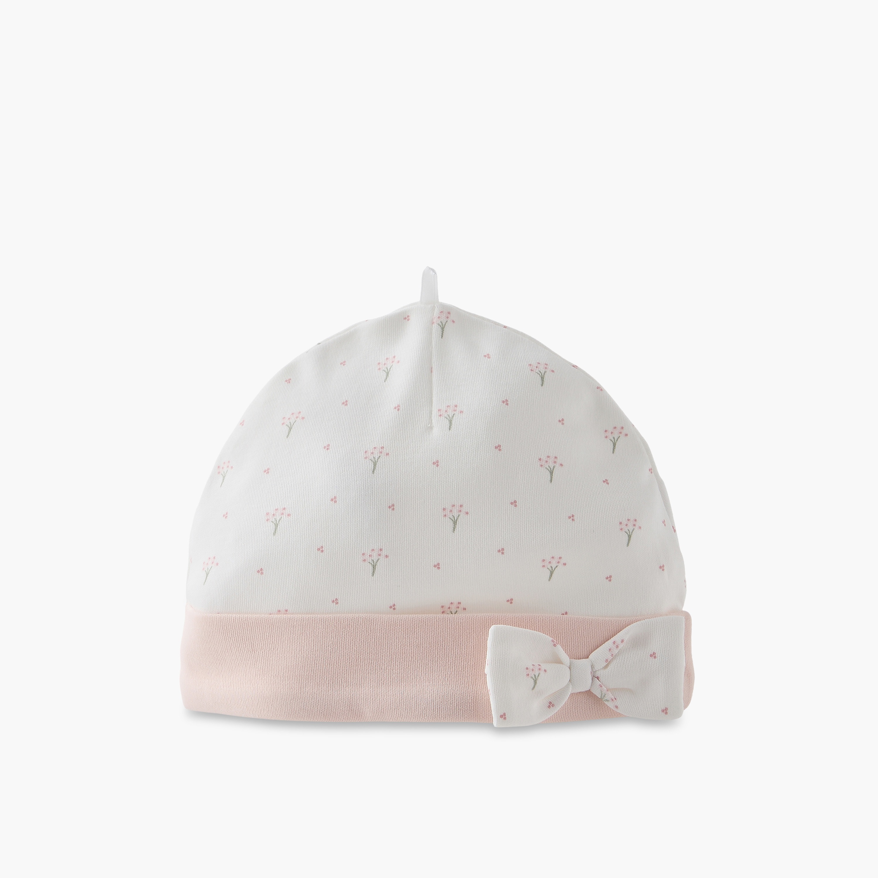 Giggles Cap with Floral Print-baby-girls-accessories-caps-image-2