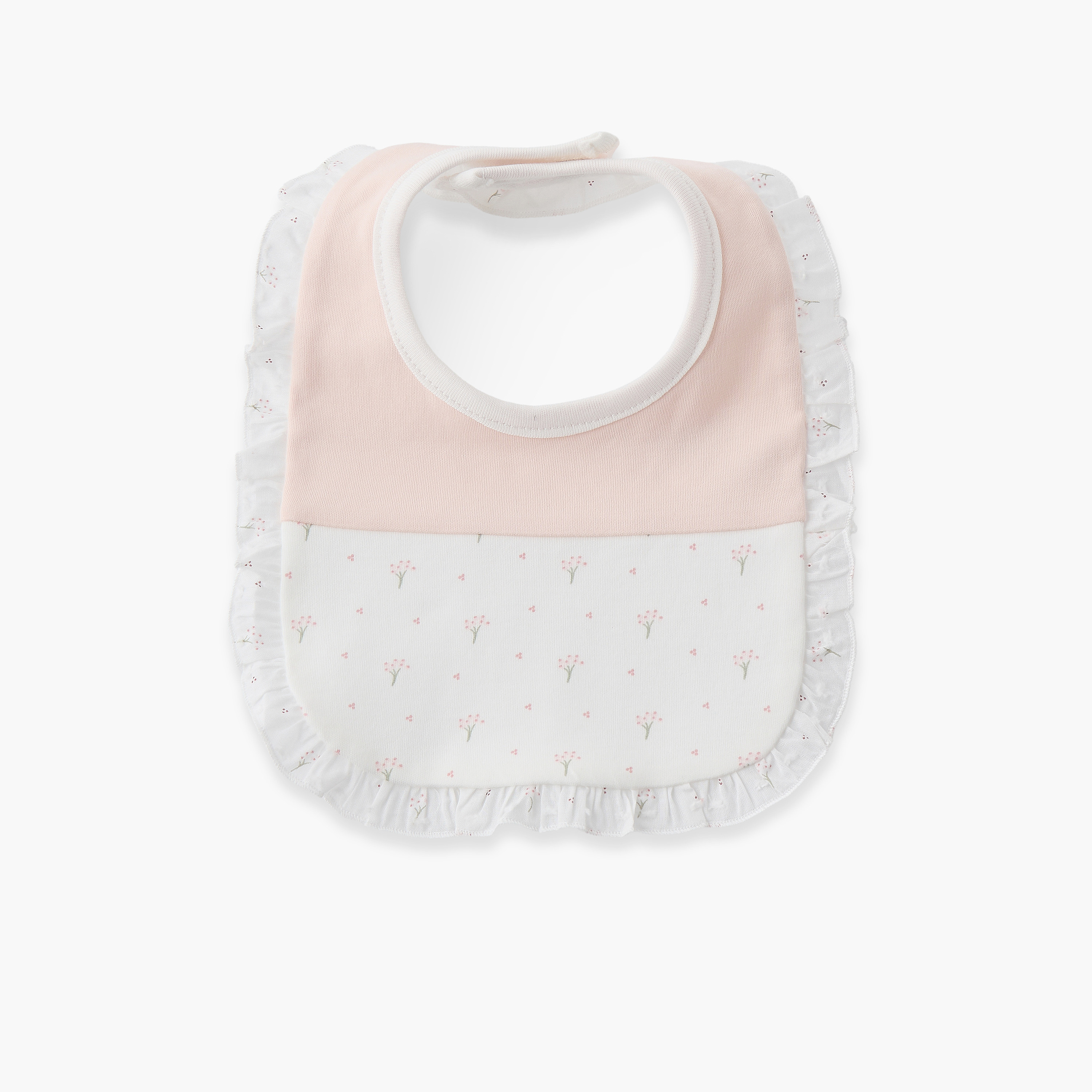 Giggles Baby Bib with Floral Print-baby-feeding-bibs-image-1